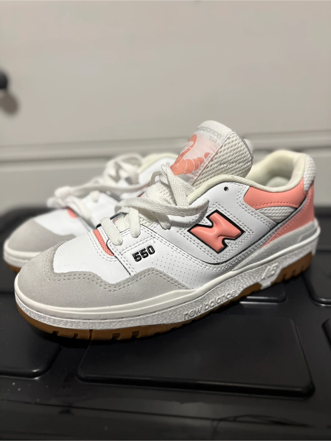New Balance 550 White Coral Grey Sneakers