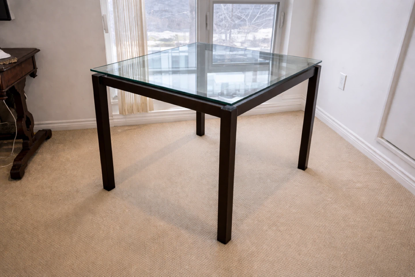 Glass Top Dining Table