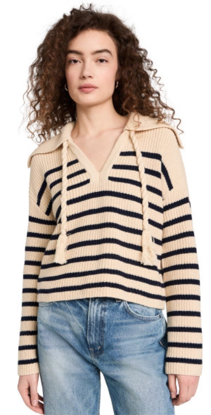 Joe's Jeans The Sloane Popover Sweater in Breton Stripe