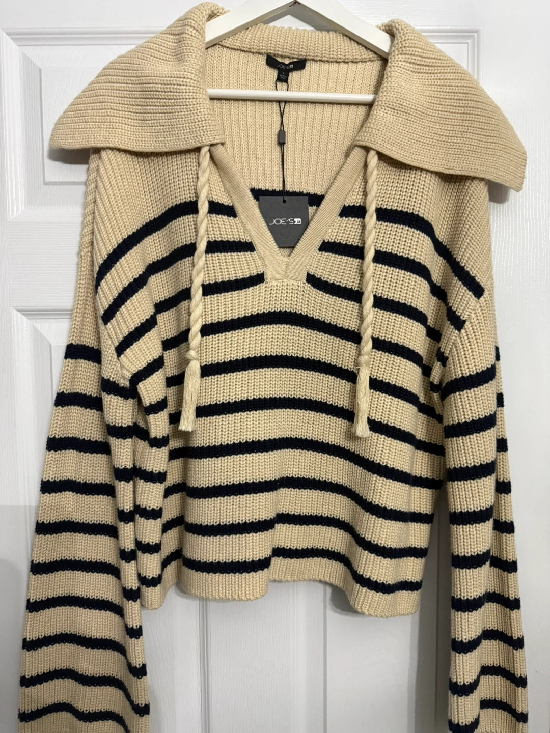 Joe's Jeans The Sloane Popover Sweater in Breton Stripe - photo 2