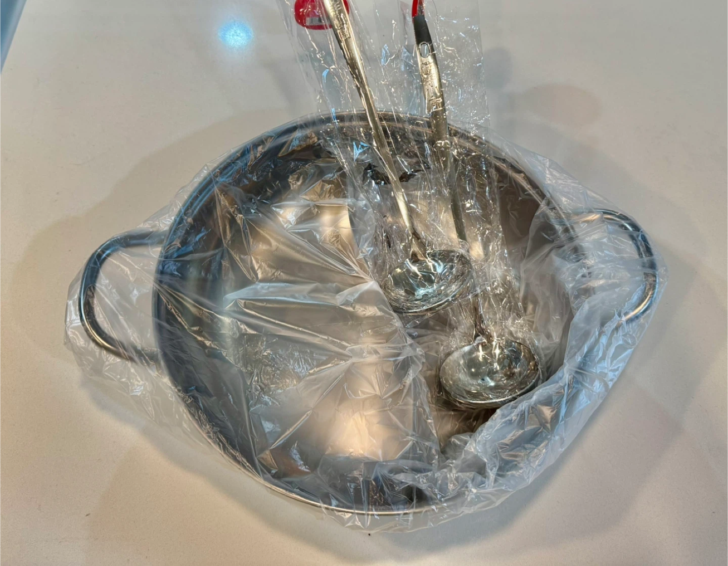 Stainless Steel Hot Pot with Divider & Soup Spoons Set_NWT - photo 5