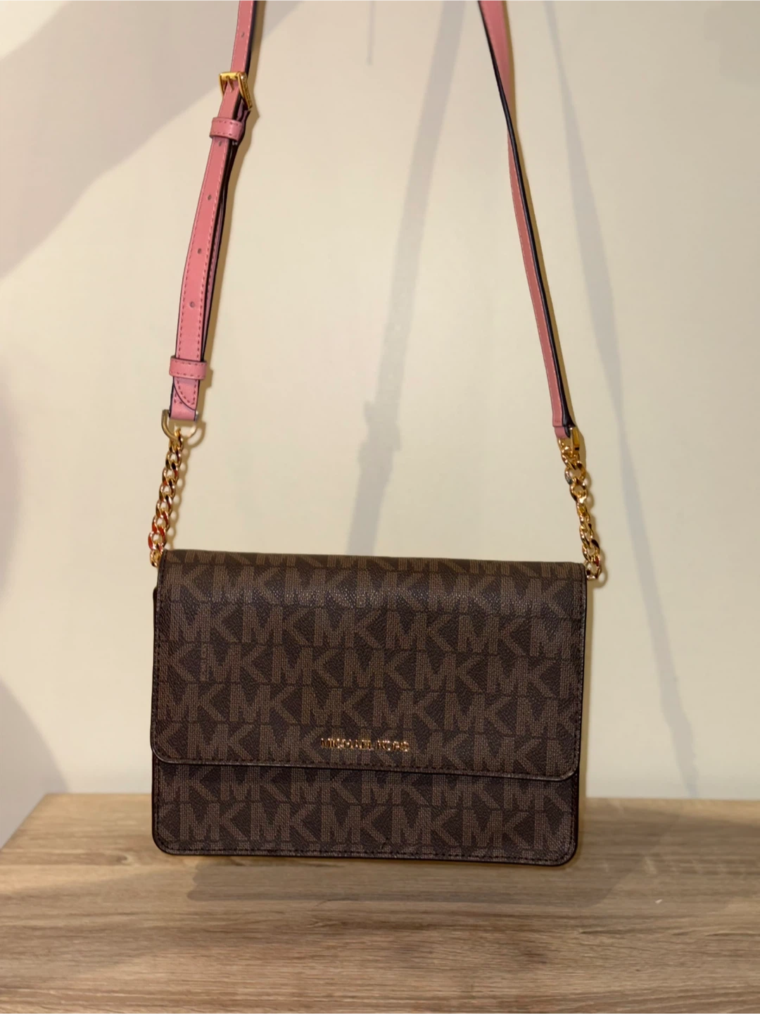 Michael Kors Monogram Crossbody Wallet