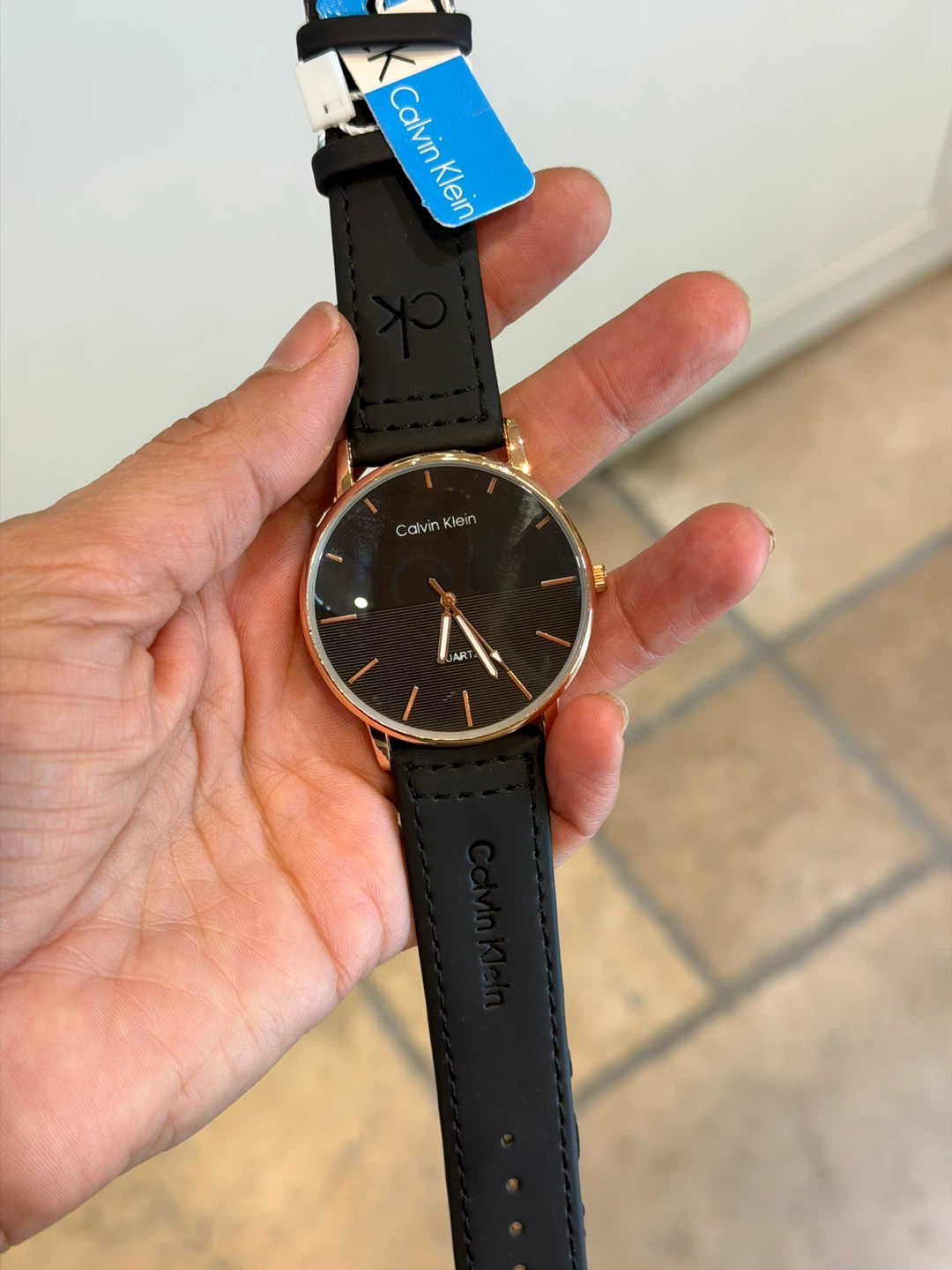 Calvin Klein Quartz Watch - Black Leather Strap