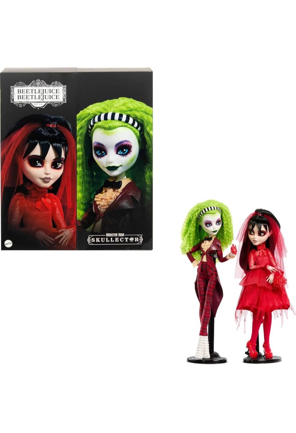 Monster High Skulllector Beetlejuice & Lydia Deetz Dolls