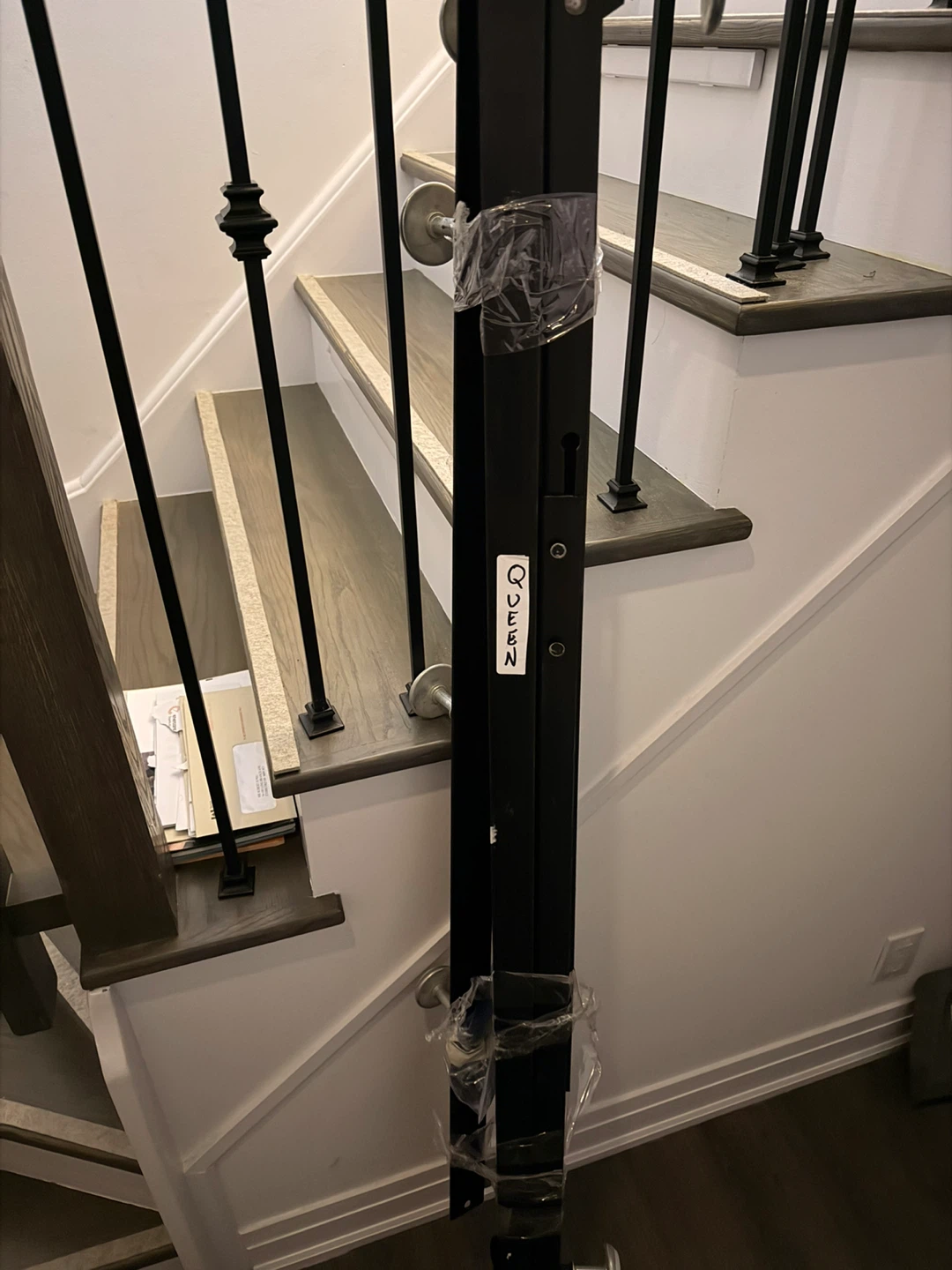 Queen Size Bed Frame (metal legs) and box spring