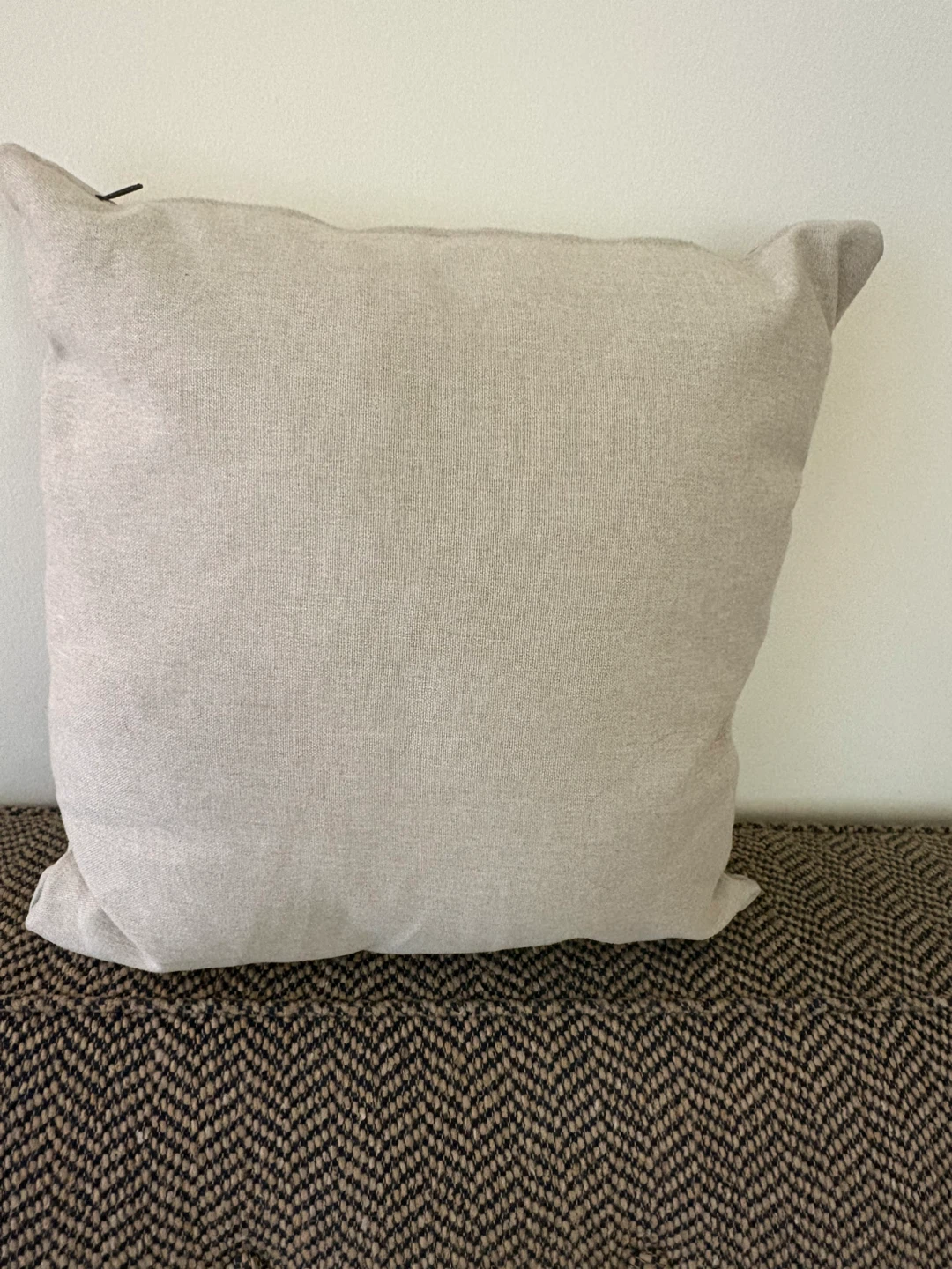 Set of 2 Beige Throw Pillows