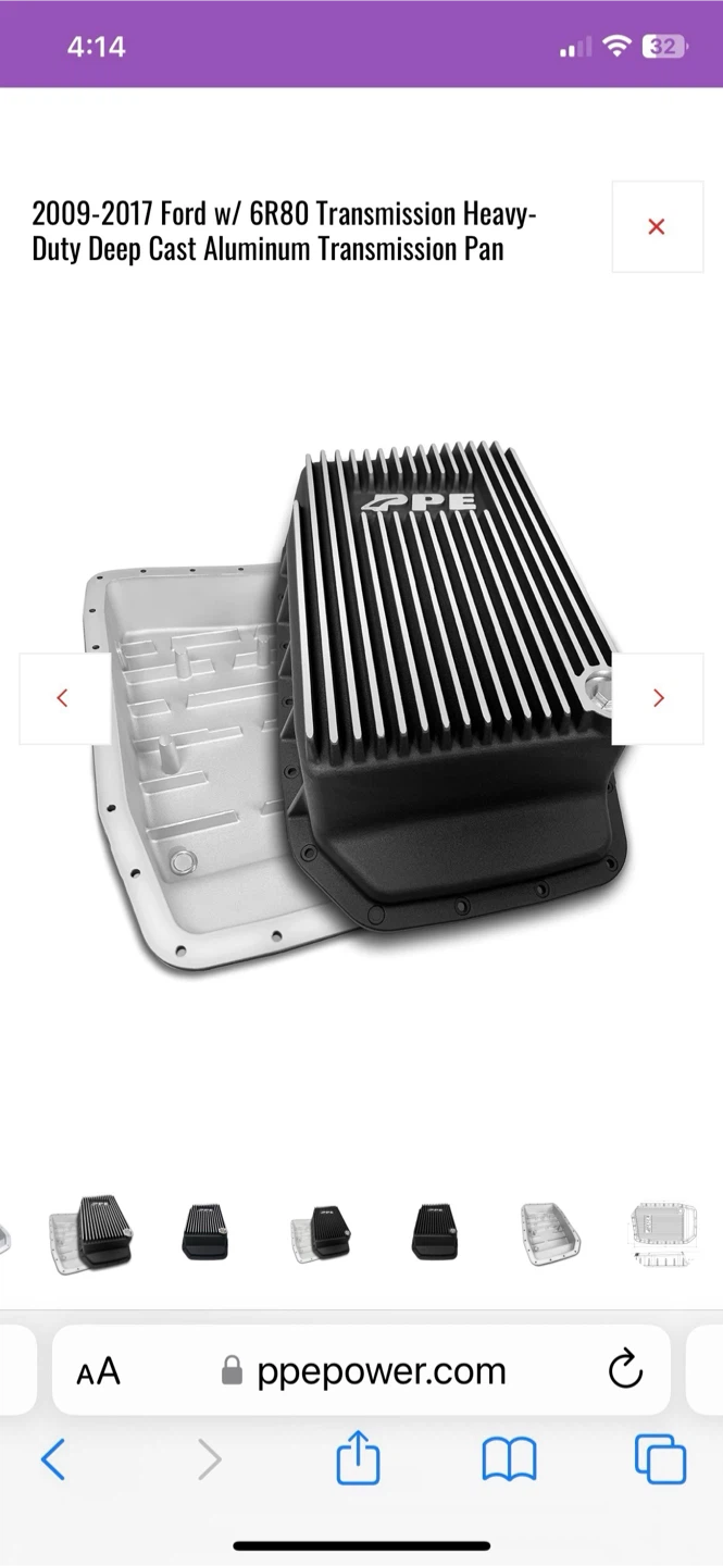 PPE Heavy-Duty Deep Cast Aluminum Transmission Pan for Ford 6R80