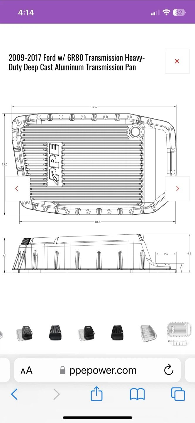 PPE Heavy-Duty Deep Cast Aluminum Transmission Pan for Ford 6R80 - photo 4