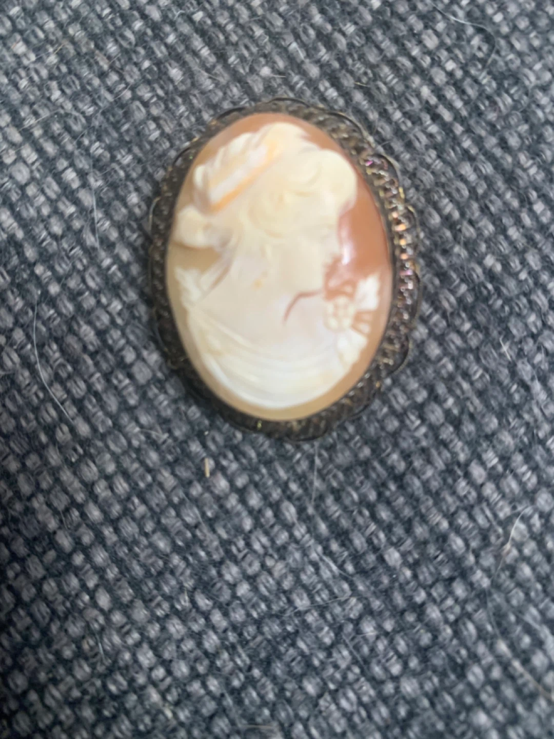 Vintage Cameo Brooch Pin