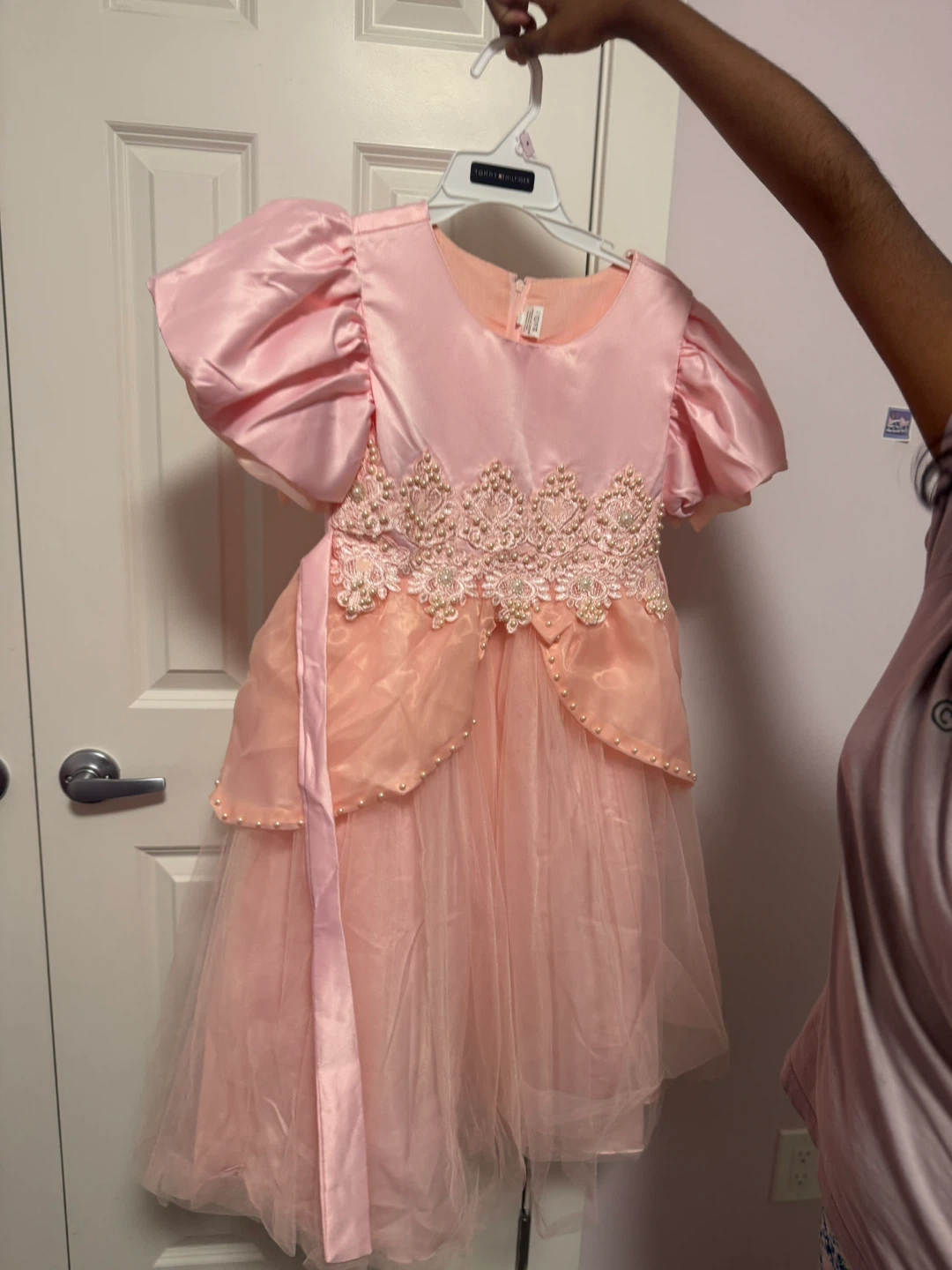 Pink Princess Dress with Pearl Embellishments - photo 2