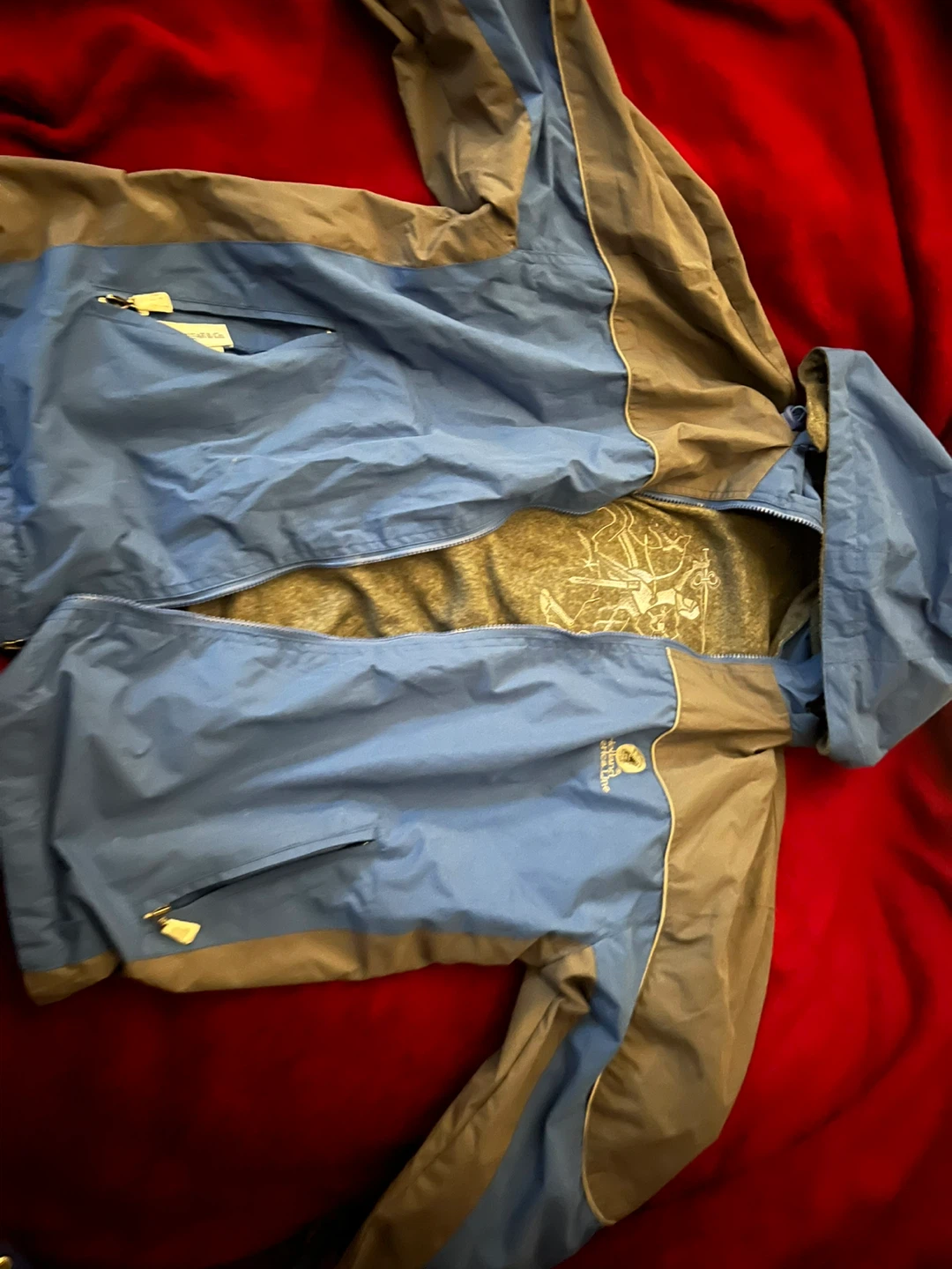 Blue and Grey Columbia Sportswear Jacket
