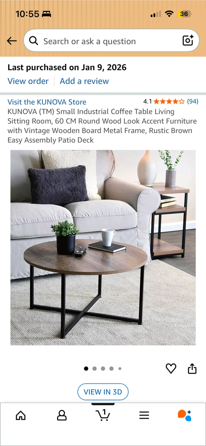 KUNOVA Industrial Coffee Table