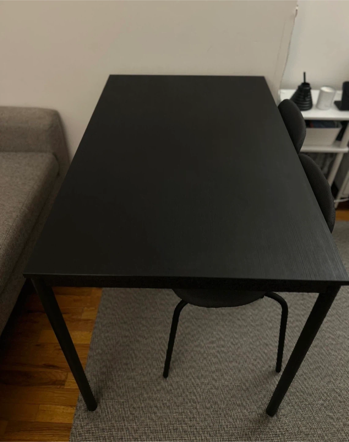 IKEA Black Dining Table Set with 2 Chairs - photo 3