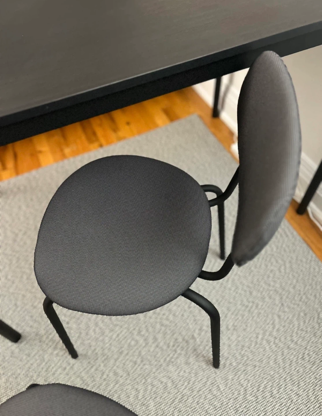 IKEA Black Dining Table Set with 2 Chairs - photo 5