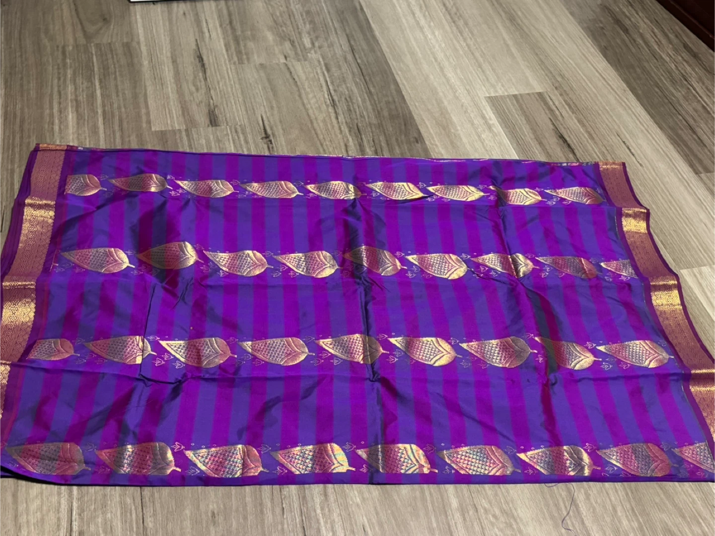 Purple and Gold Saree