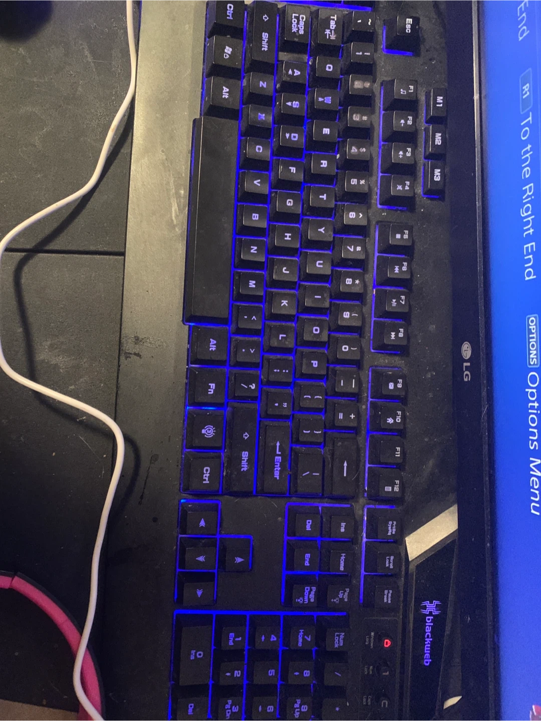 Blackweb Gaming Keyboard with Blue Backlighting