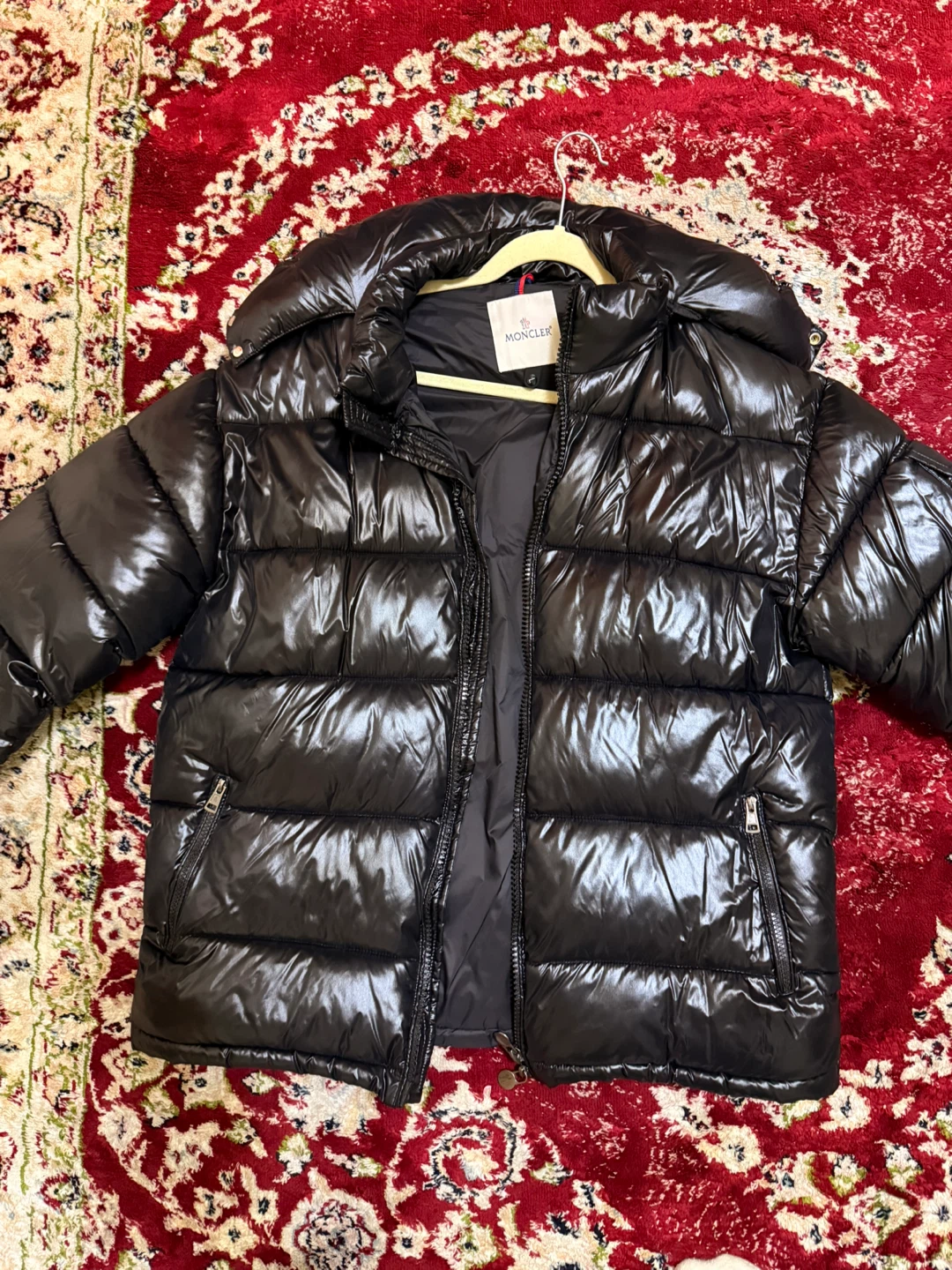 Moncler Black Shiny Puffer Jacket