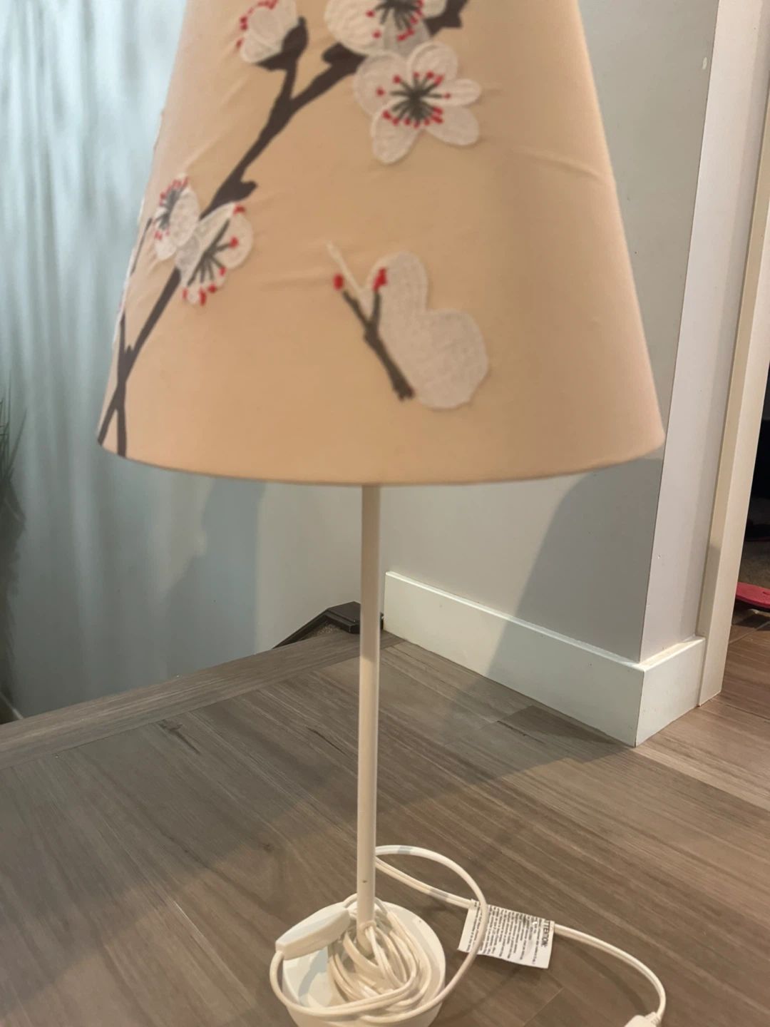 Table Lamp with Cherry Blossom Shade