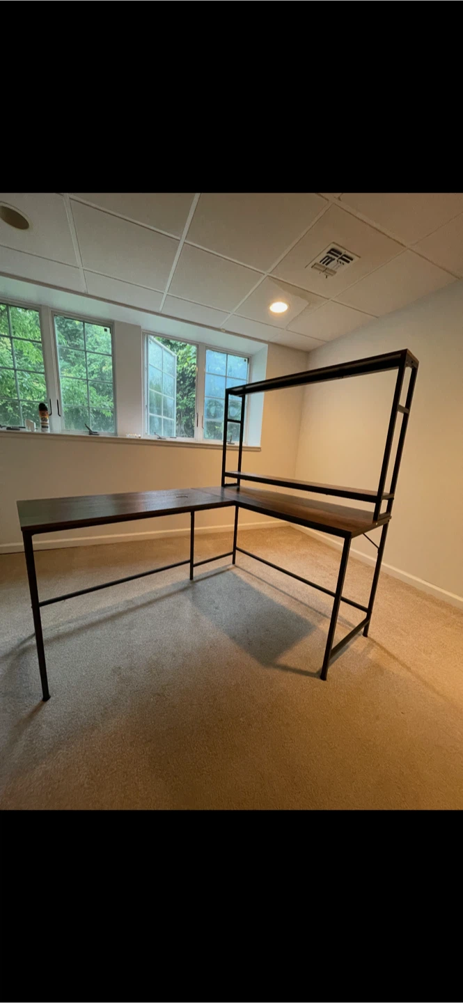 Desk with Shelf Unit