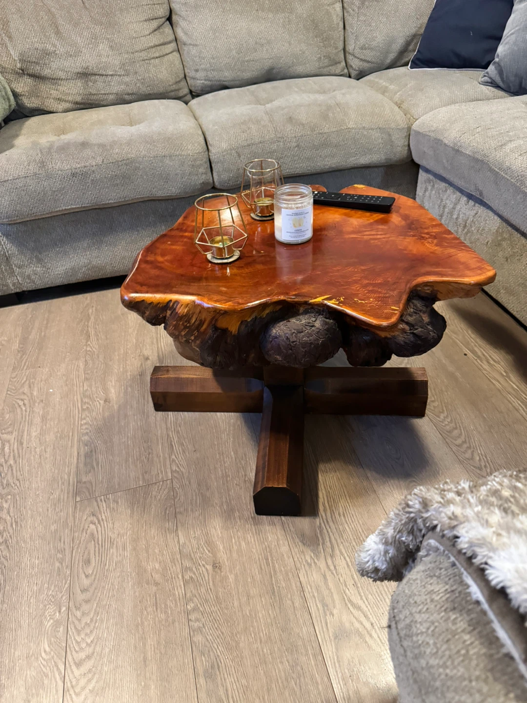Rustic Live Edge Wood Coffee Table - photo 2