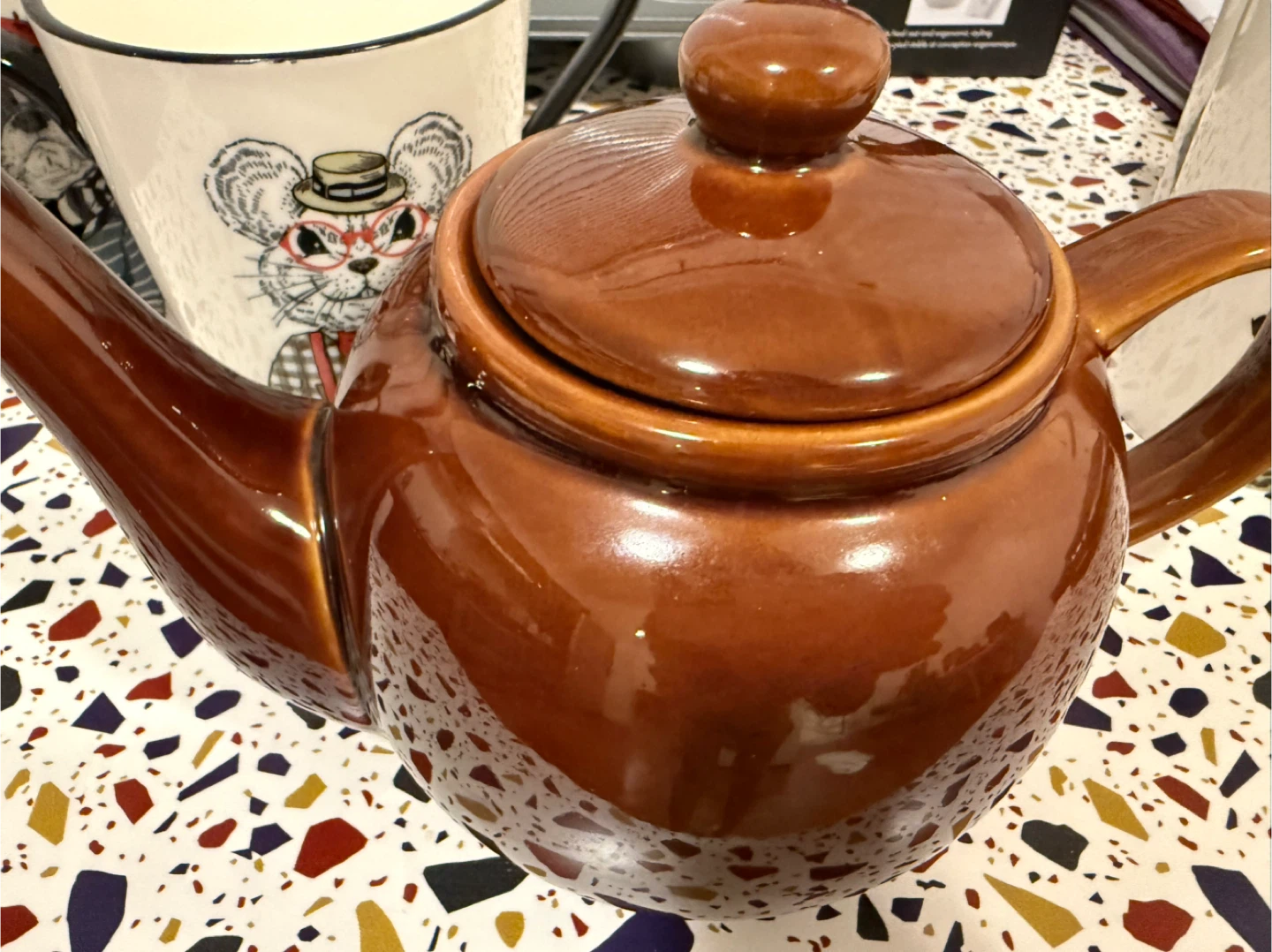 Brown Ceramic Teapot