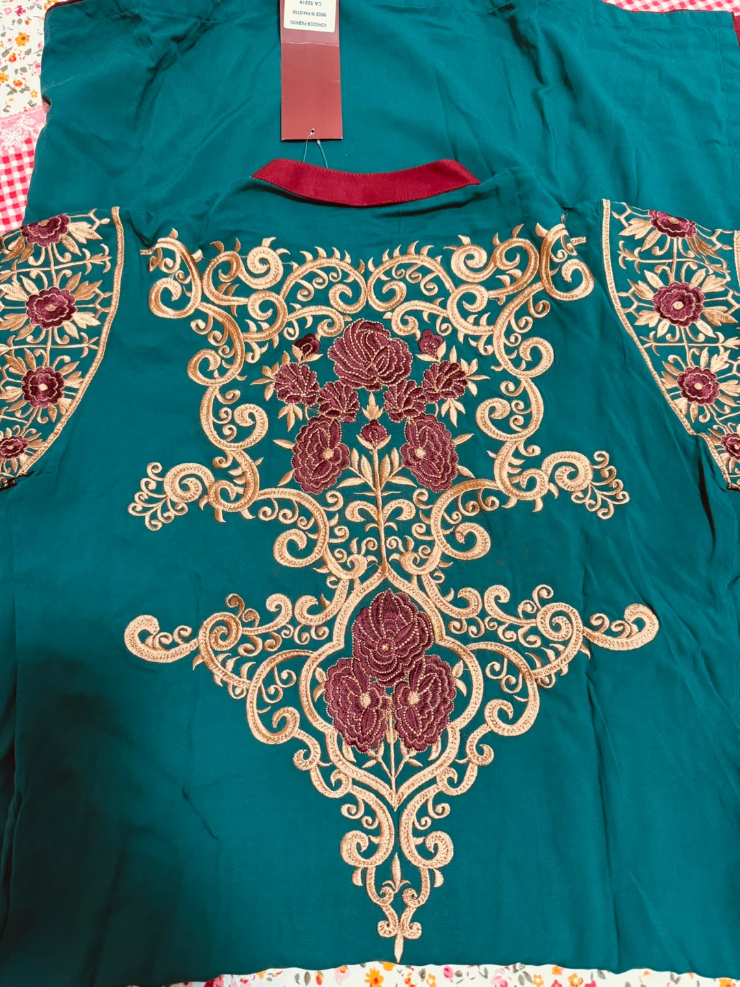 ULTRA CLUB Embroidered Kurti - Teal Green - photo 2