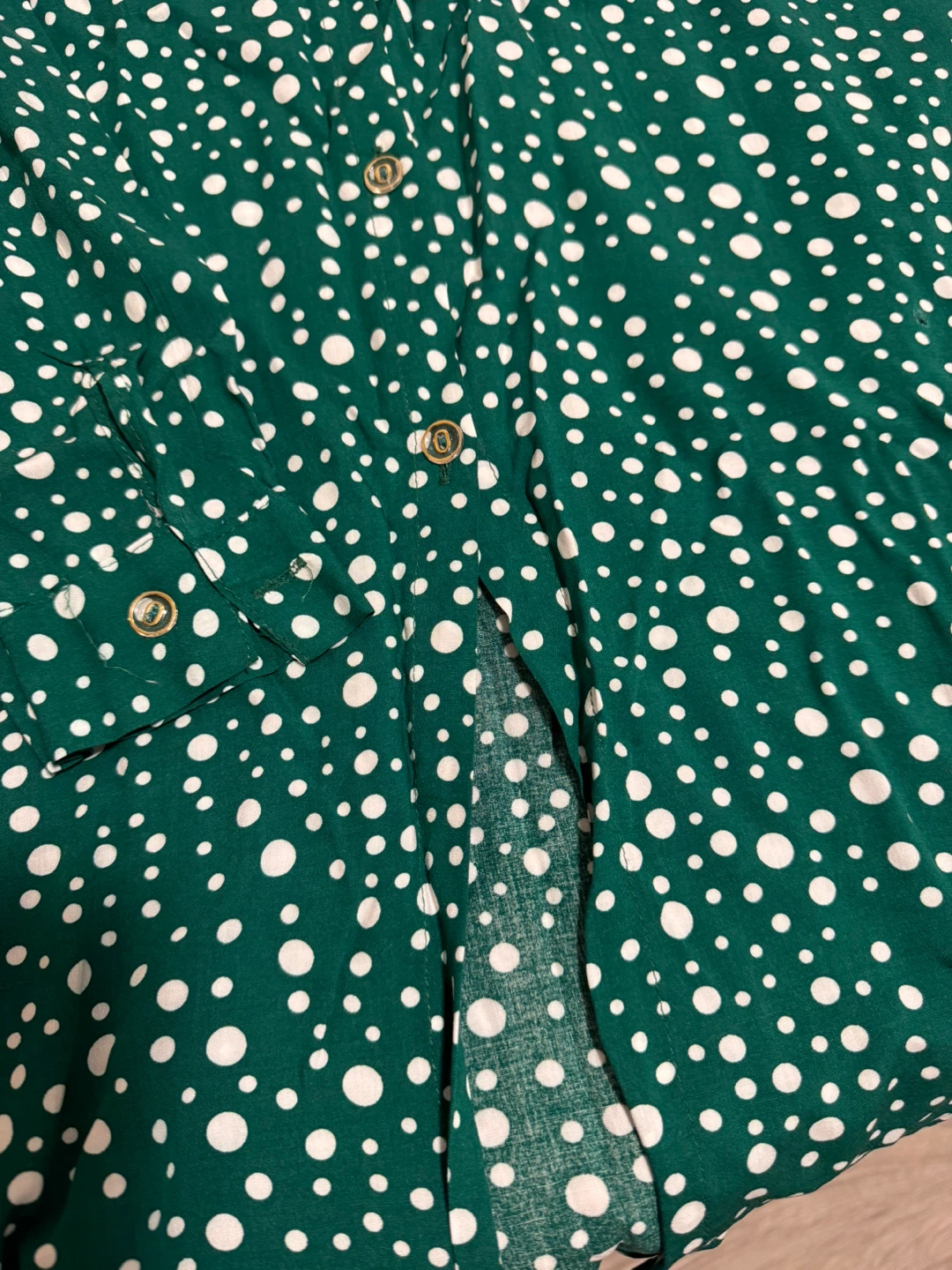 Firdous Green Polka Dot Button-Up Shirt - photo 5