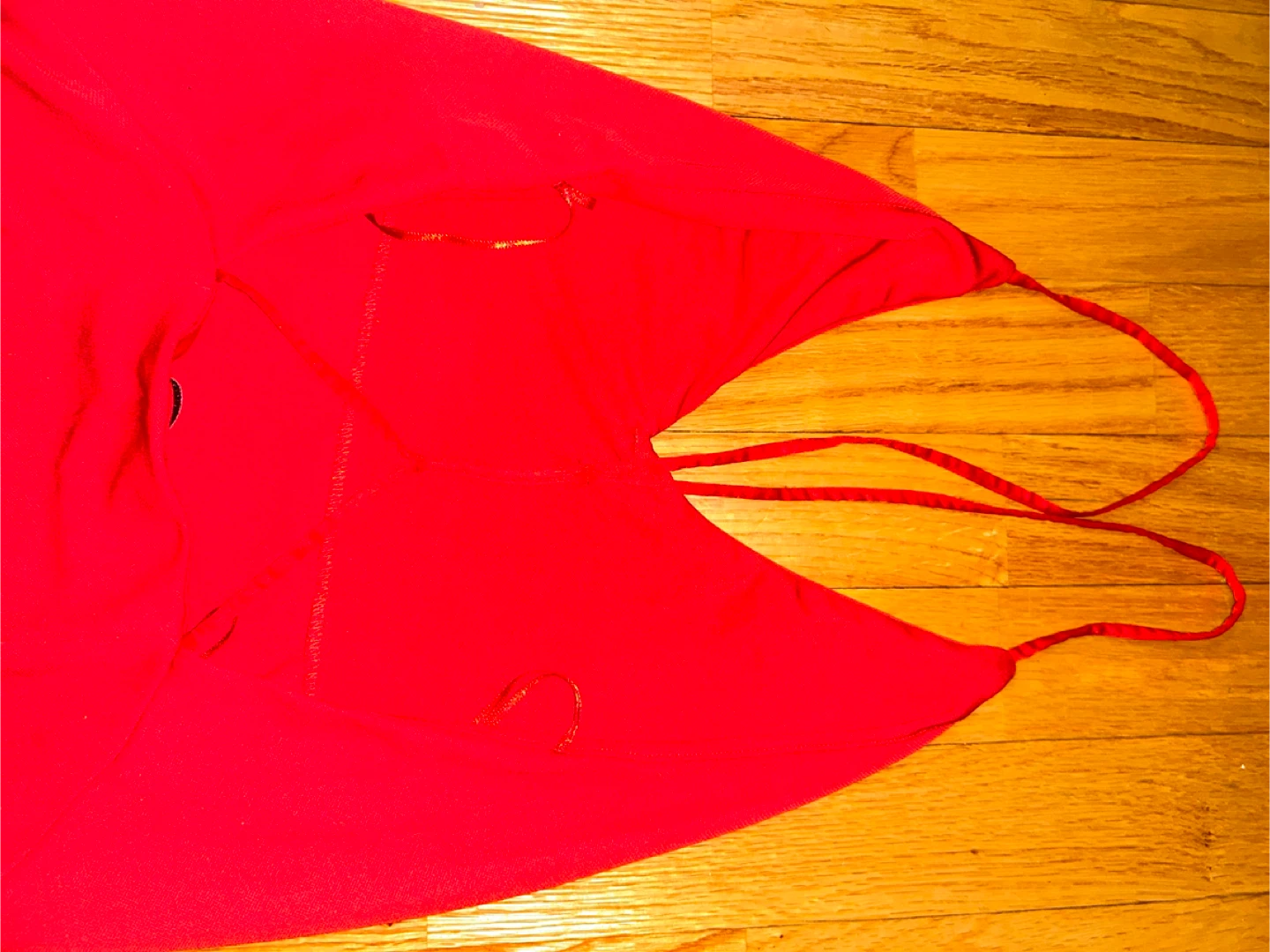 Red Slip Maxi Dress with Spaghetti Straps - photo 2