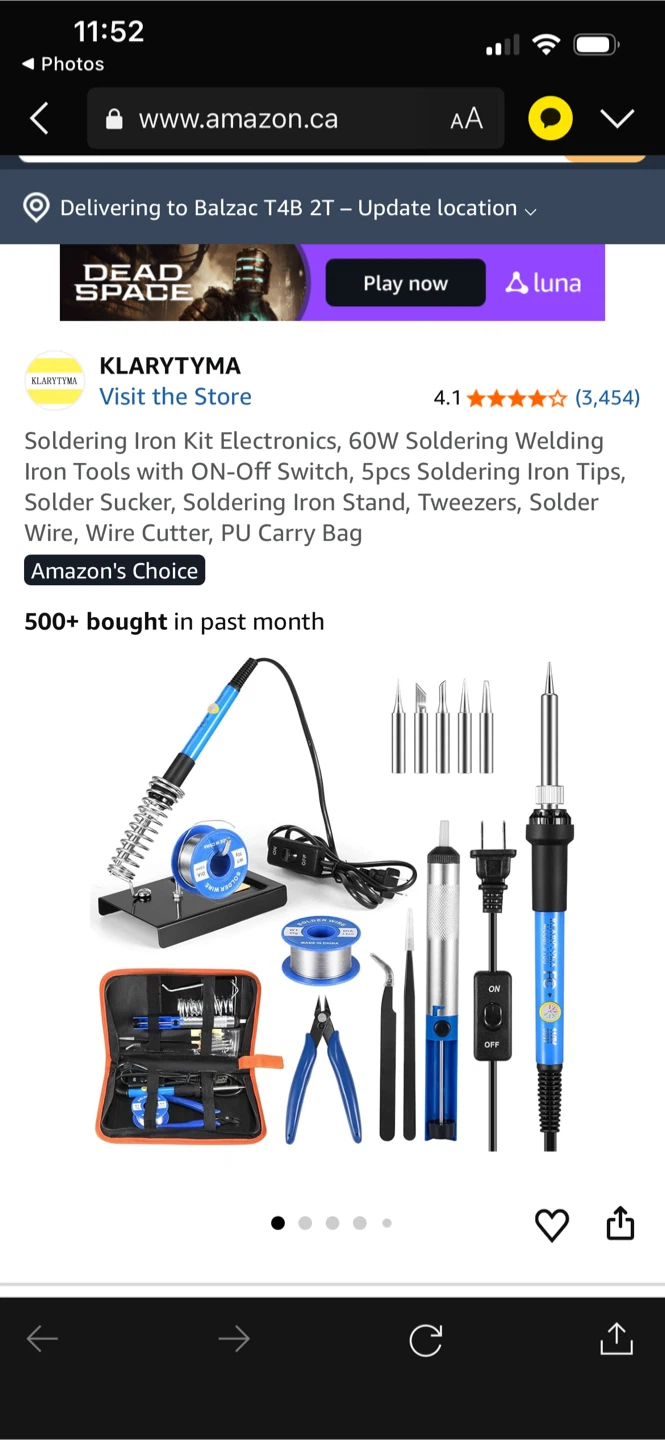 KLARTYMA Soldering Iron Kit - 60W Electronics Tools - photo 2