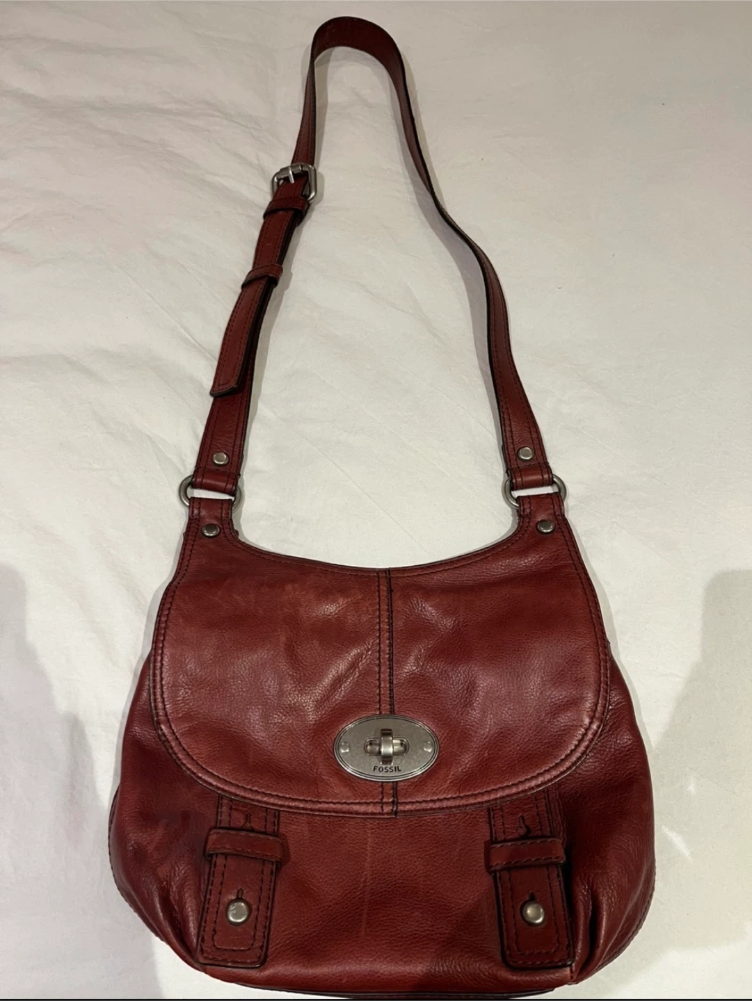 Fossil Leather Crossbody Bag