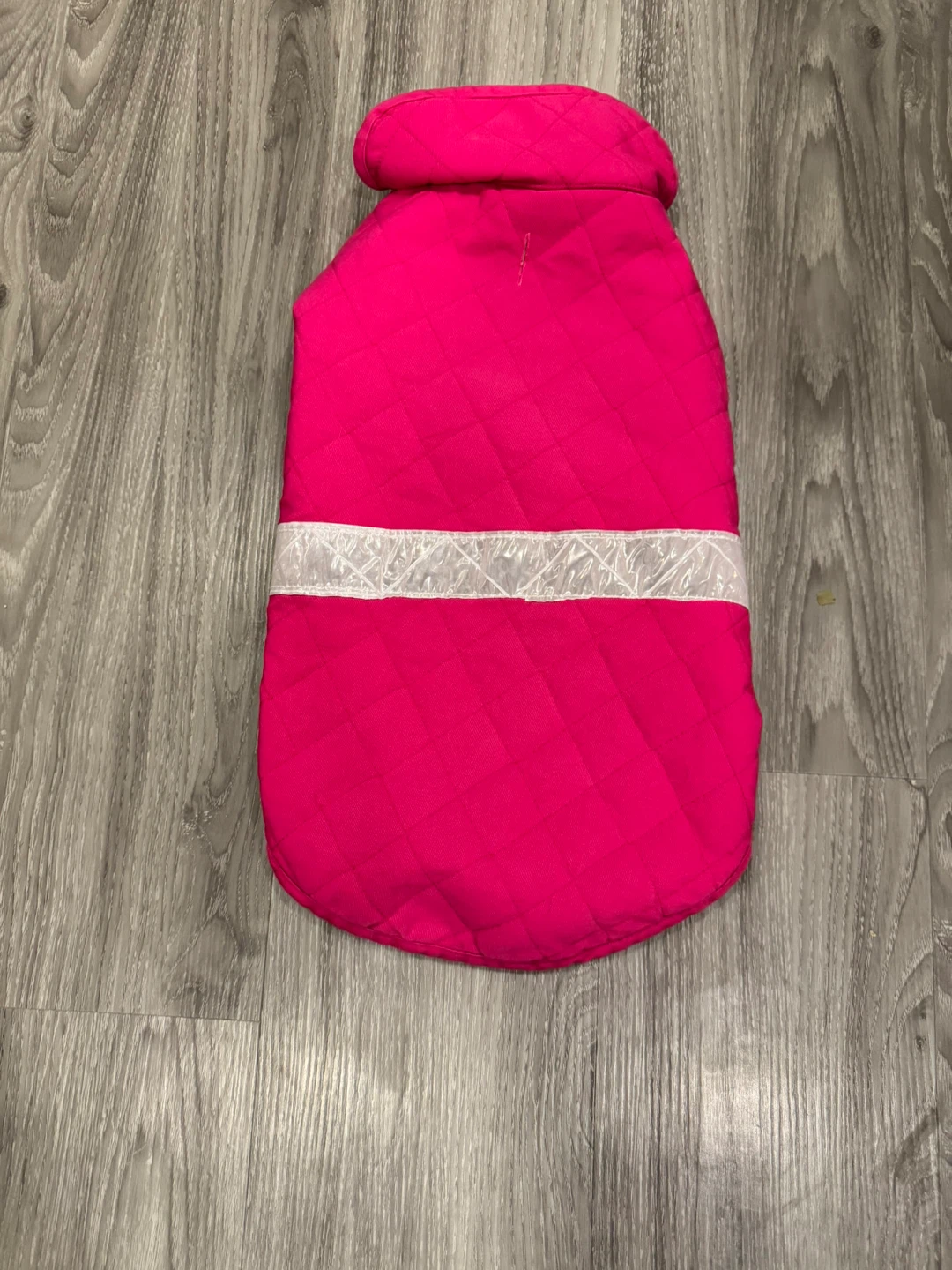 Pink Quilted Dog Coat with Reflective Stripe - photo 3
