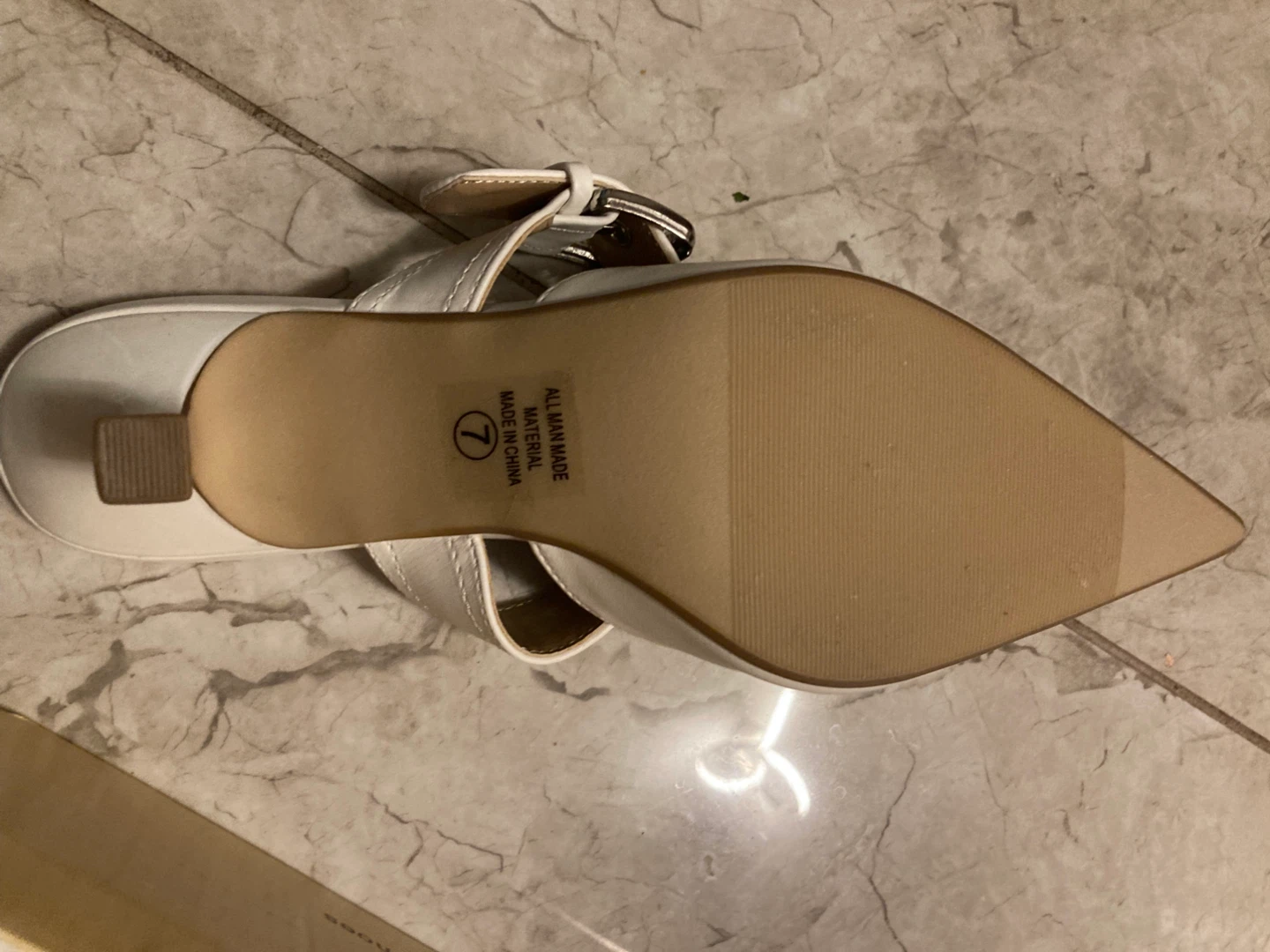 Soda Women's White Pointed🧡 Toe Mules - Size 7 - photo 4