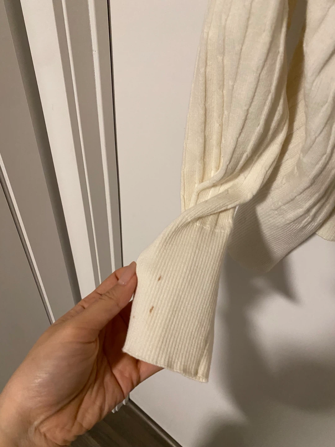 Contemporaine Cream Cable Knit Cardigan - L - photo 3