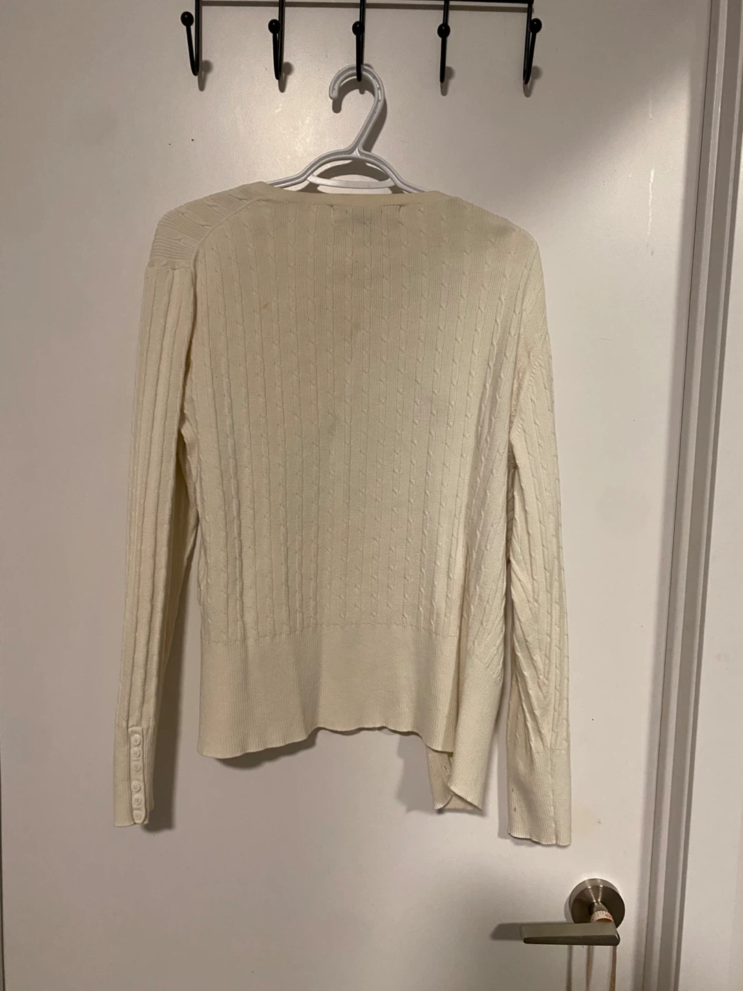 Contemporaine Cream Cable Knit Cardigan - L - photo 4