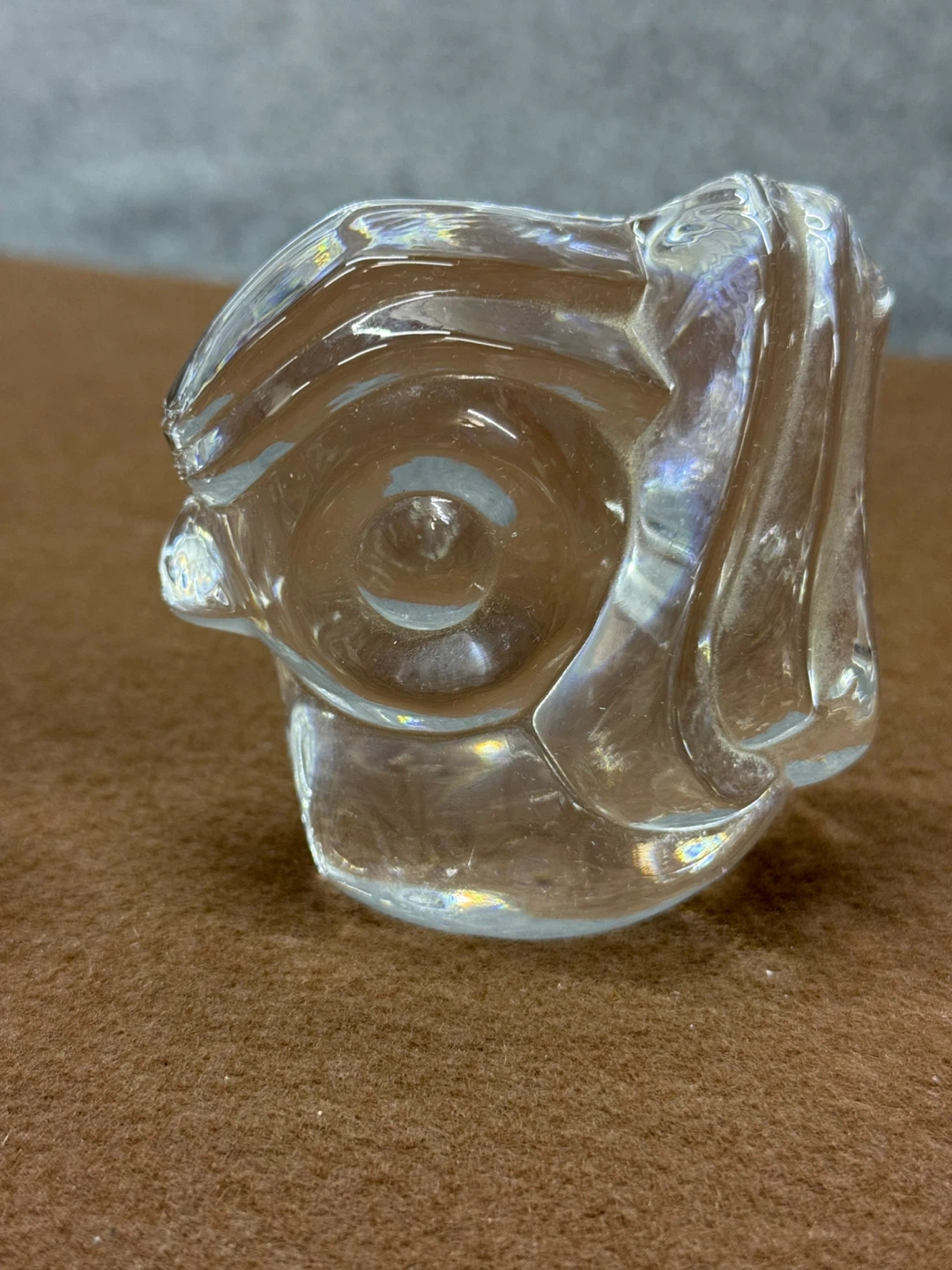 Orrefors Sweden Crystal Birds Sculpture Signed Art Glass Pair - photo 2