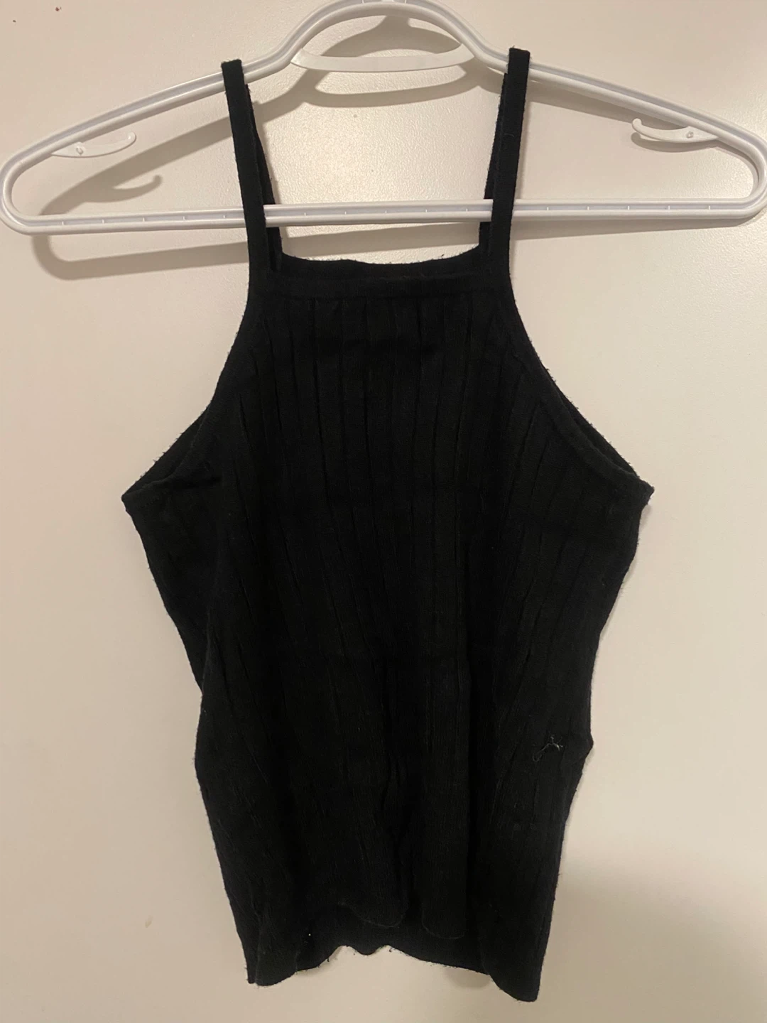 Atmosphere Black Ribbed Tank Top - Size 4 - photo 3