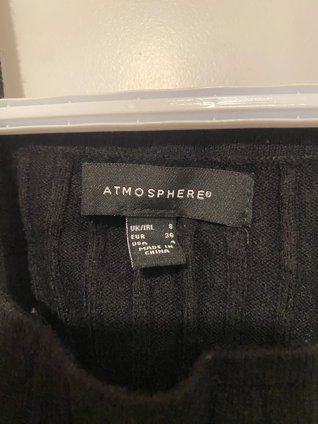 Atmosphere Black Ribbed Tank Top - Size 4 - photo 2