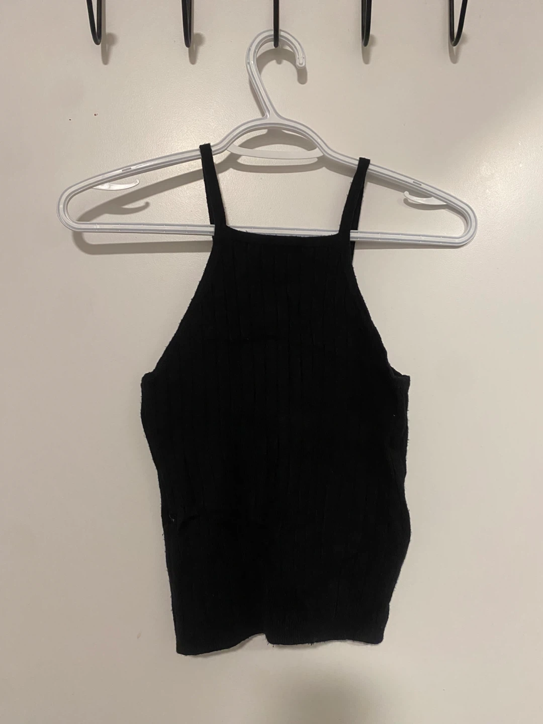 Atmosphere Black Ribbed Tank Top - Size 4