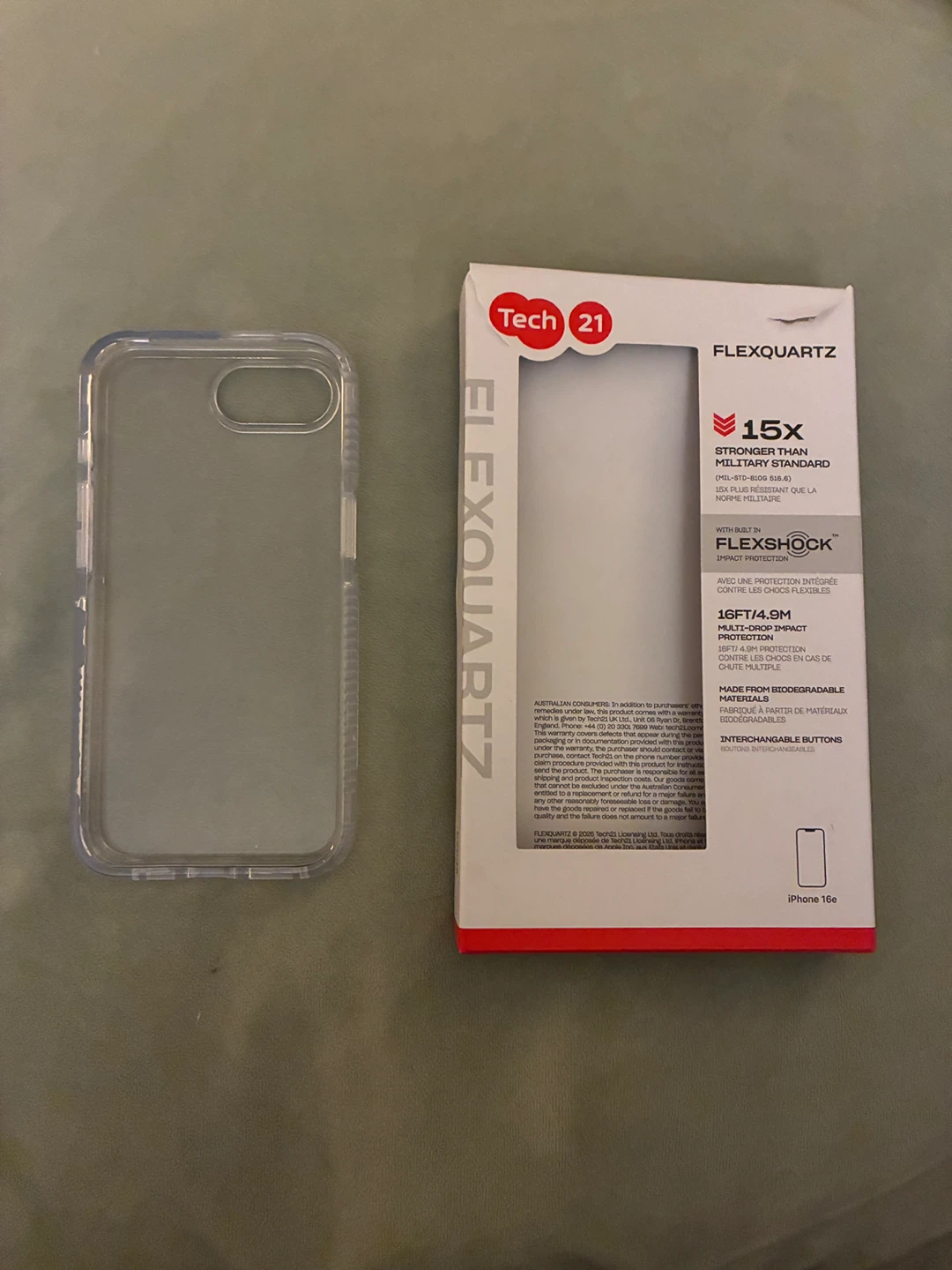 Tech 21 FlexQuartZ iPhone 16e Case - bought from Apple Store - photo 2