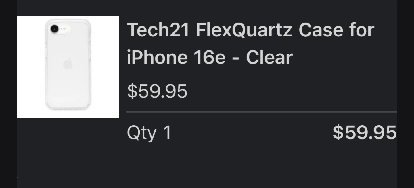 Tech 21 FlexQuartZ iPhone 16e Case - bought from Apple Store - photo 3