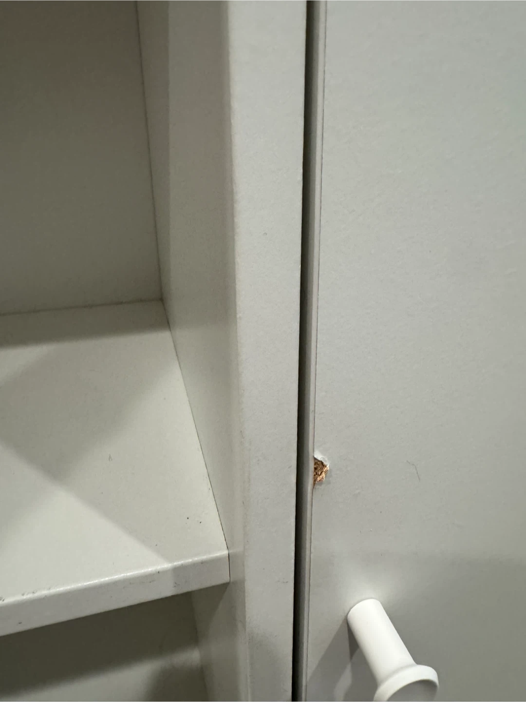 White Storage Cabinet with Drawer and Door - photo 4