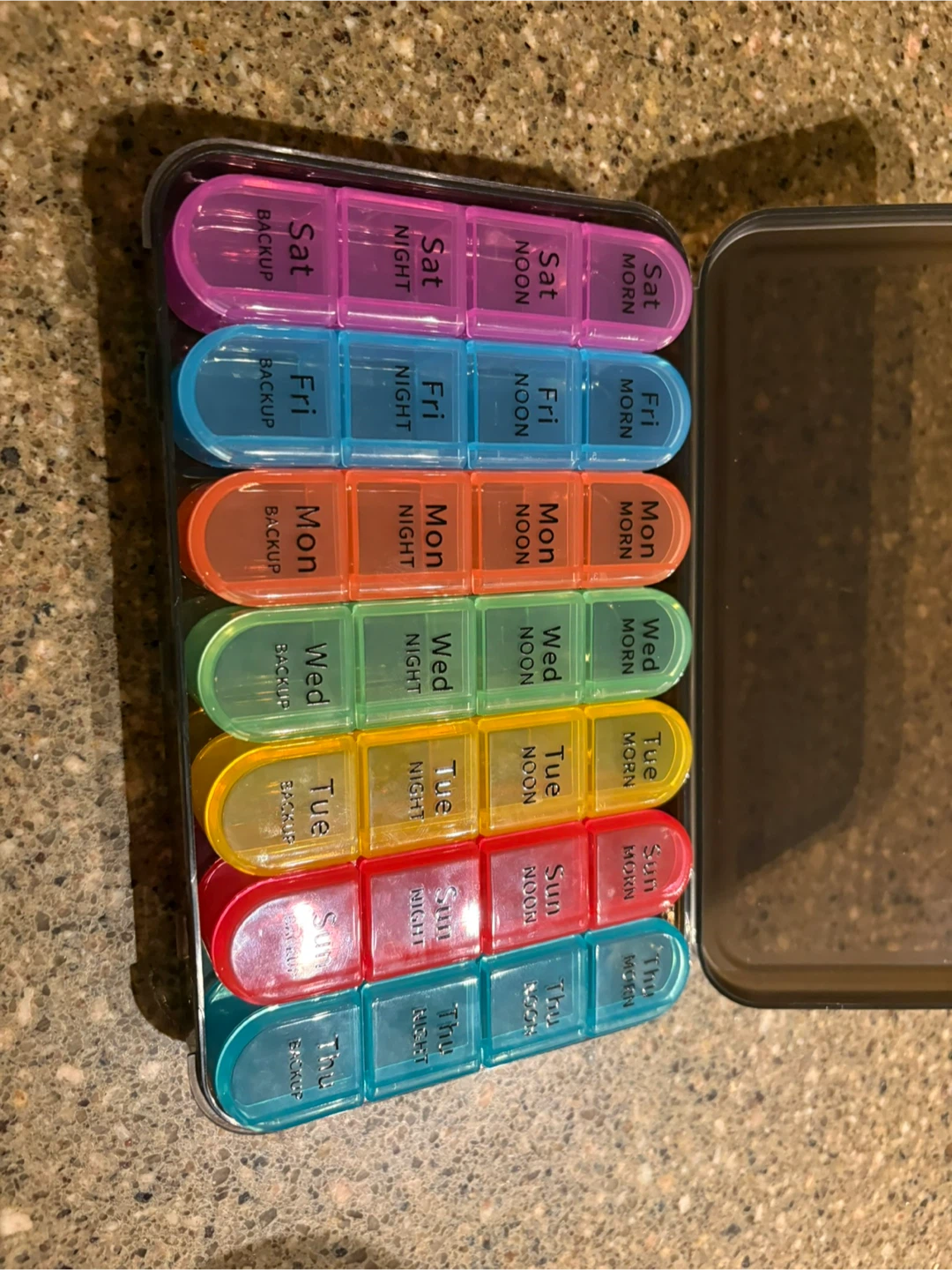 Weekly Pill Organizer 4 Times a Day, Travel Pill Case - photo 3