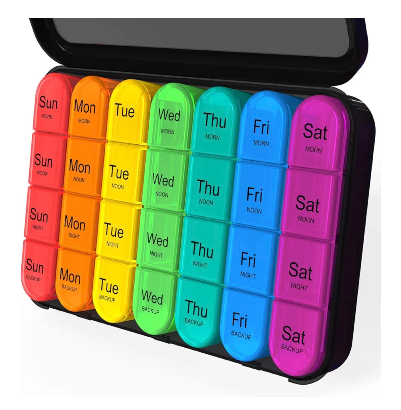 Weekly Pill Organizer 4 Times a Day, Travel Pill Case