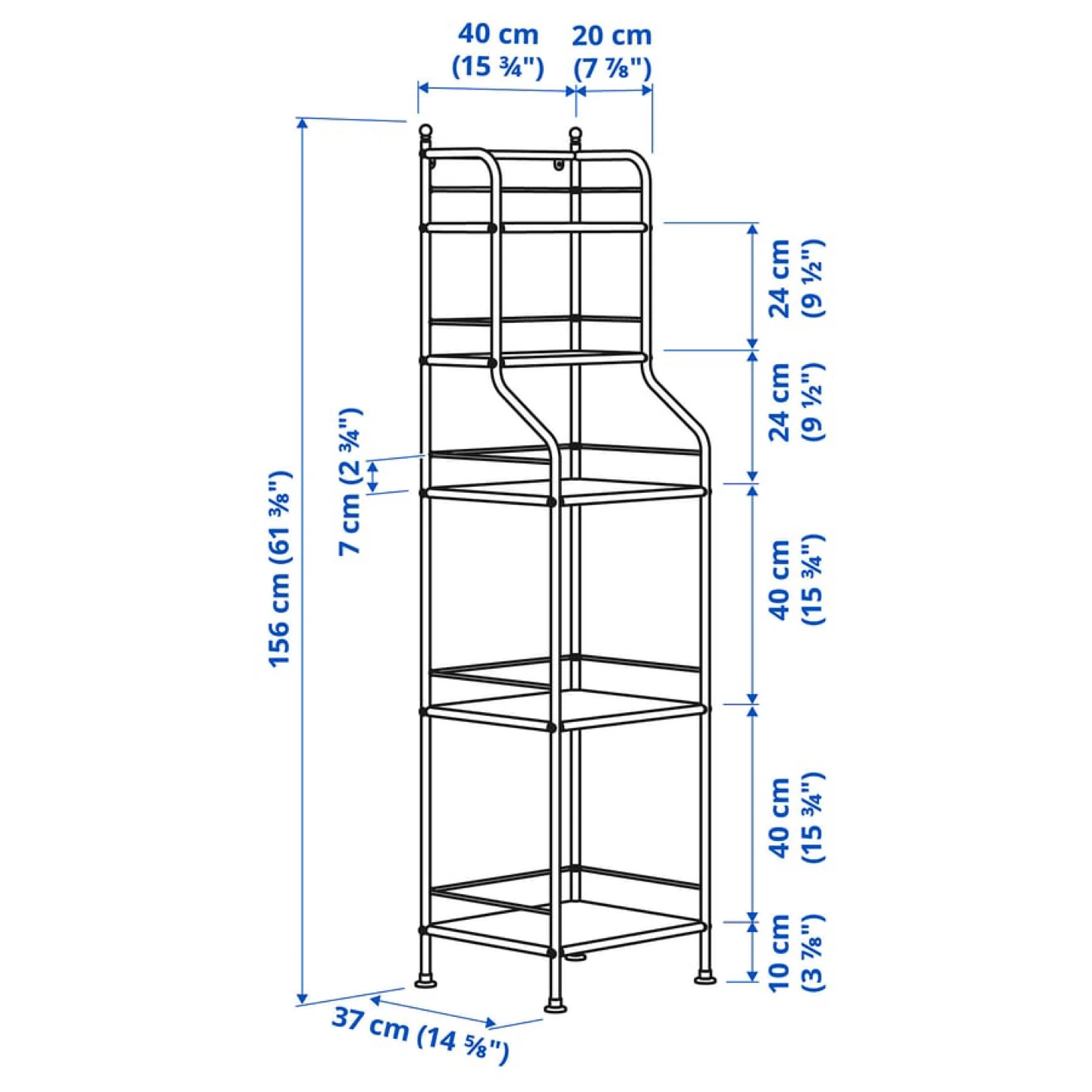Black Metal Shelf Unit with Storage Bins - photo 4