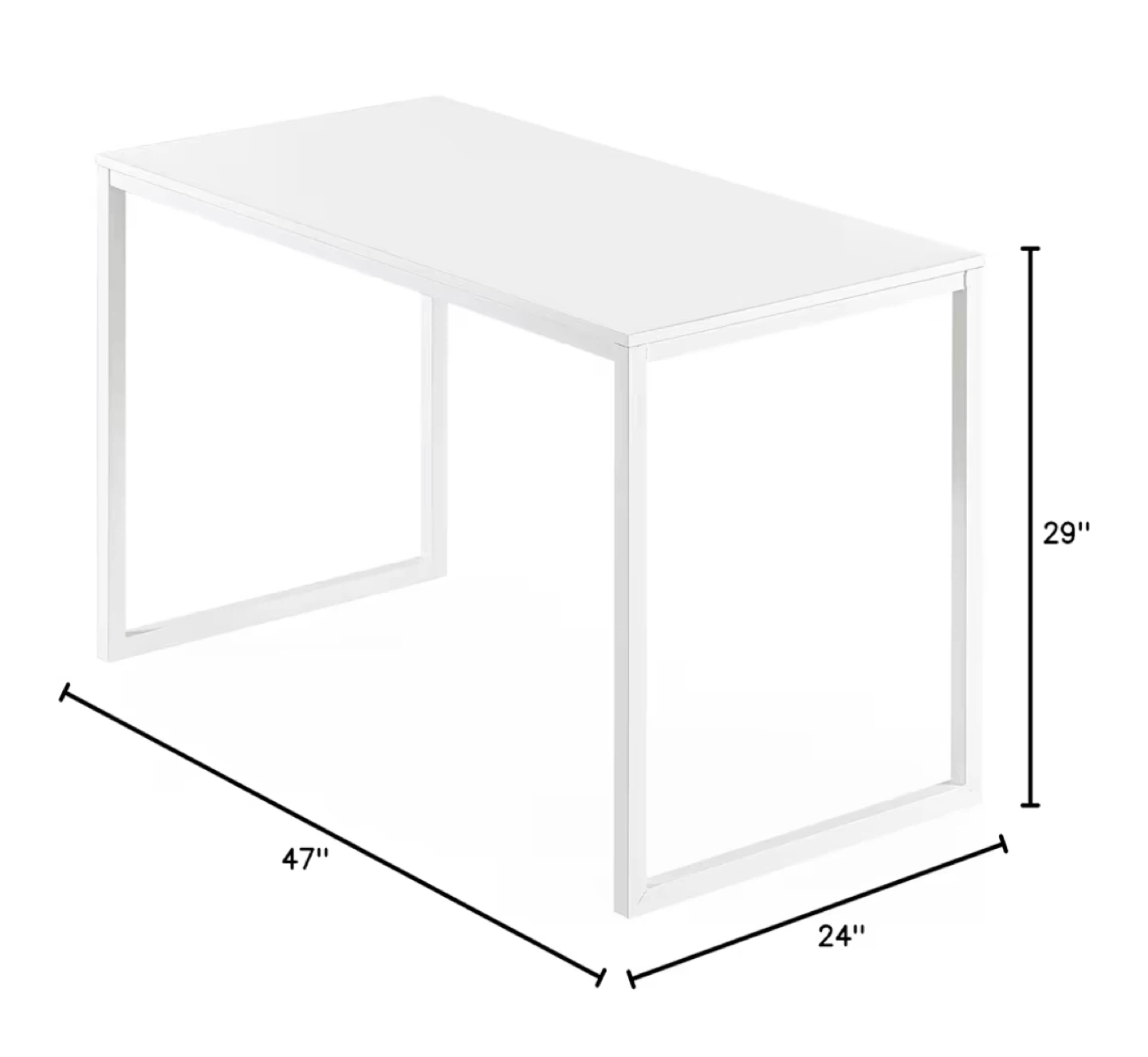 Zinus Jennifer 47 Inch White Frame Desk - photo 2