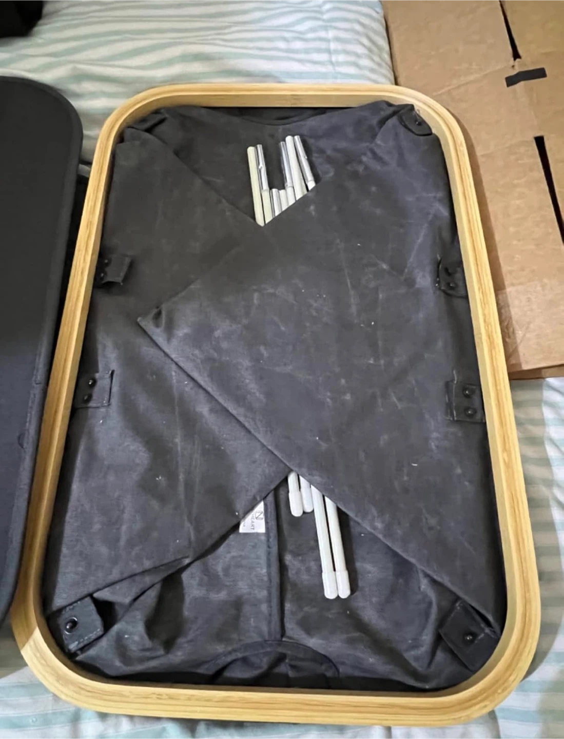 🧡 Large Laundry Hamper with Lid, Dark Grey - photo 4