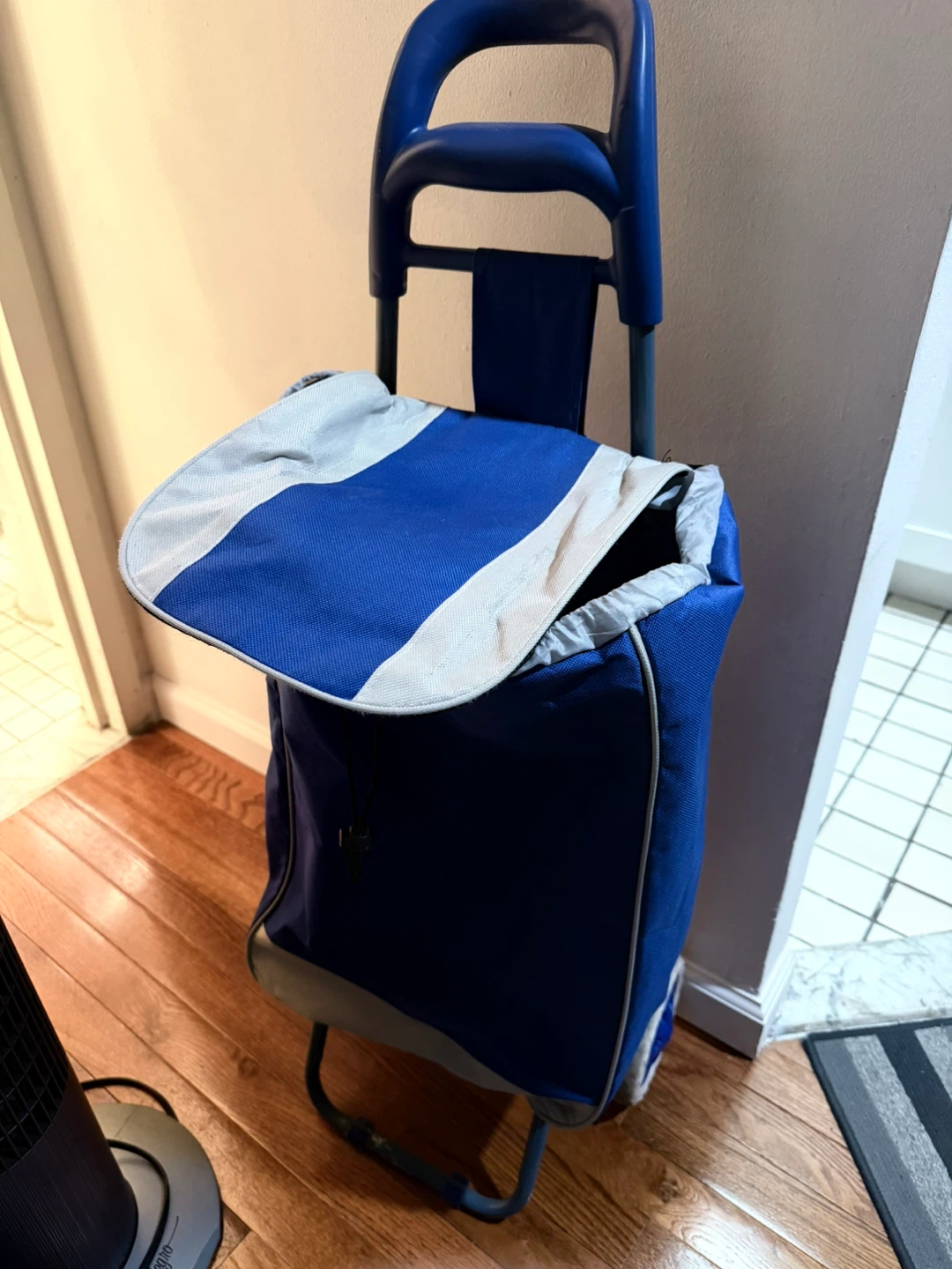 🧡Blue Rolling Shopping Cart Trolley