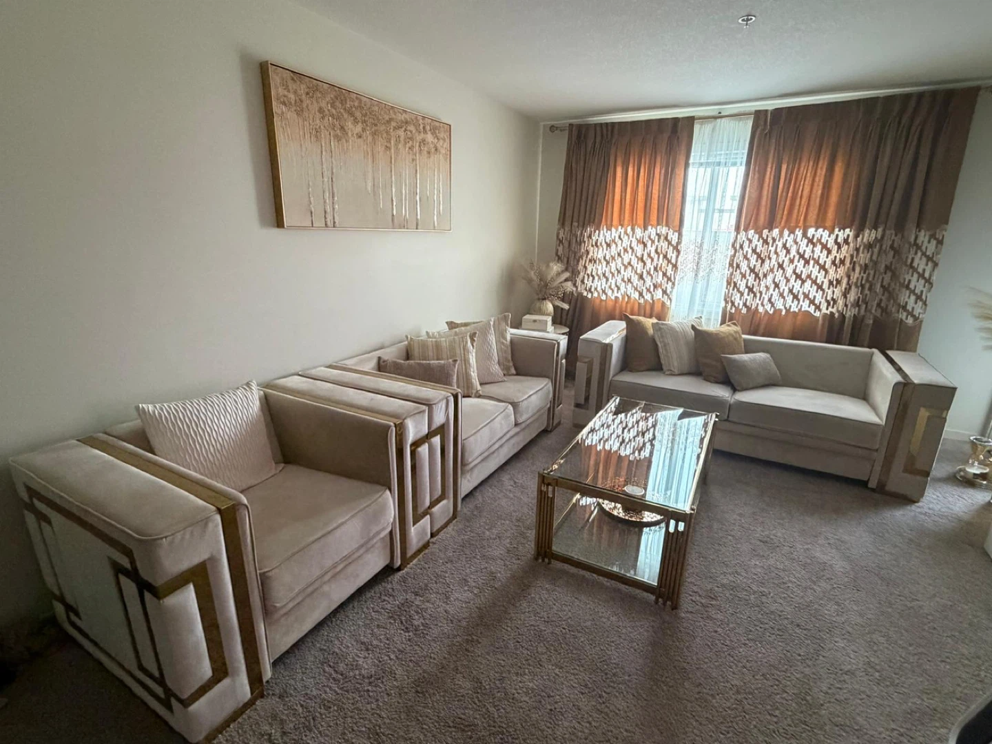 3 sofas and 1 coffee table