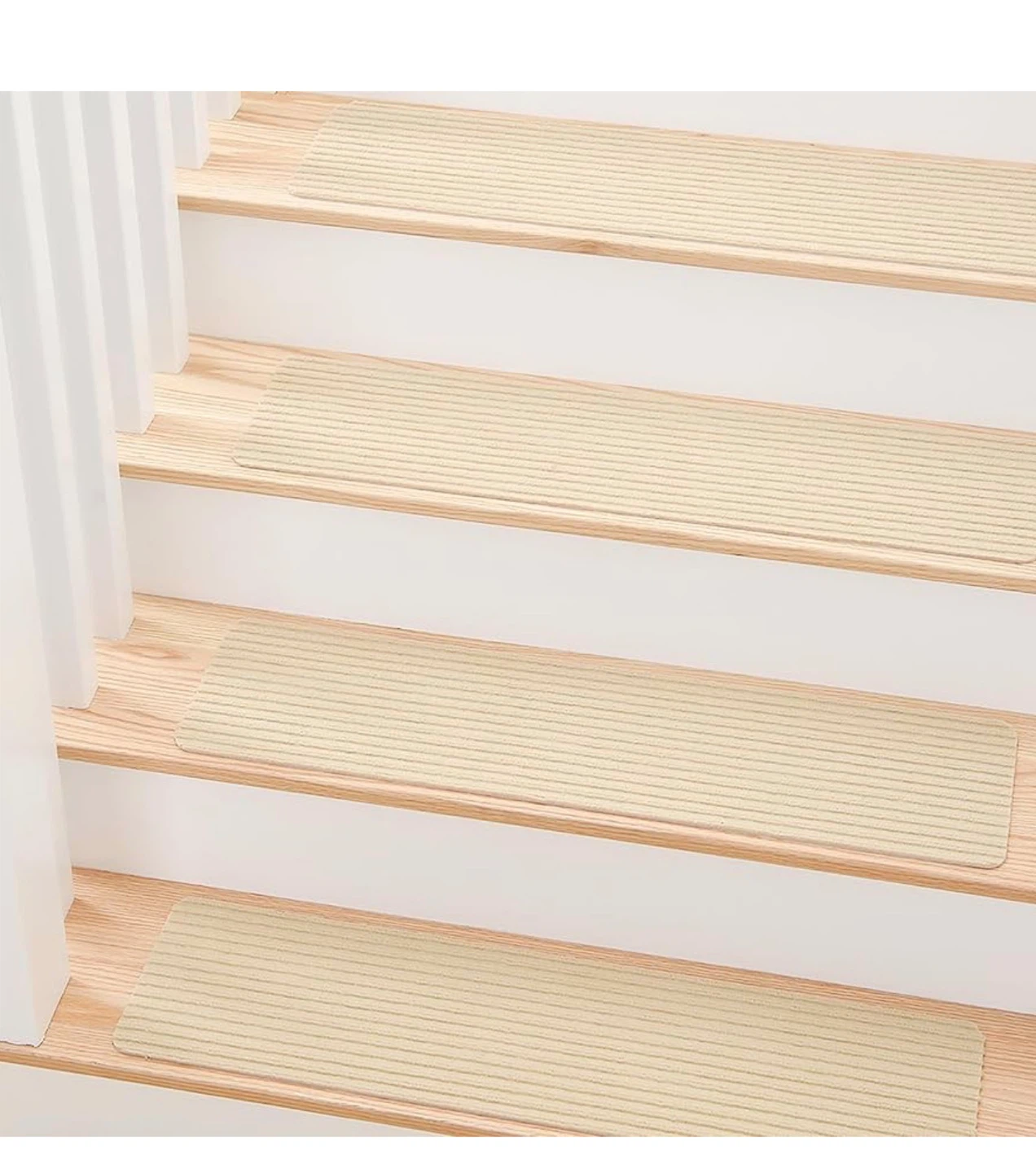 MBIGM 15pc Non-Slip Carpet Stair Treads - 30x8 inch Beige NS38 - photo 2