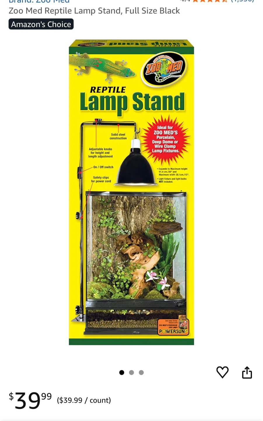 Zoo Med Reptile Lamp Stand - photo 4